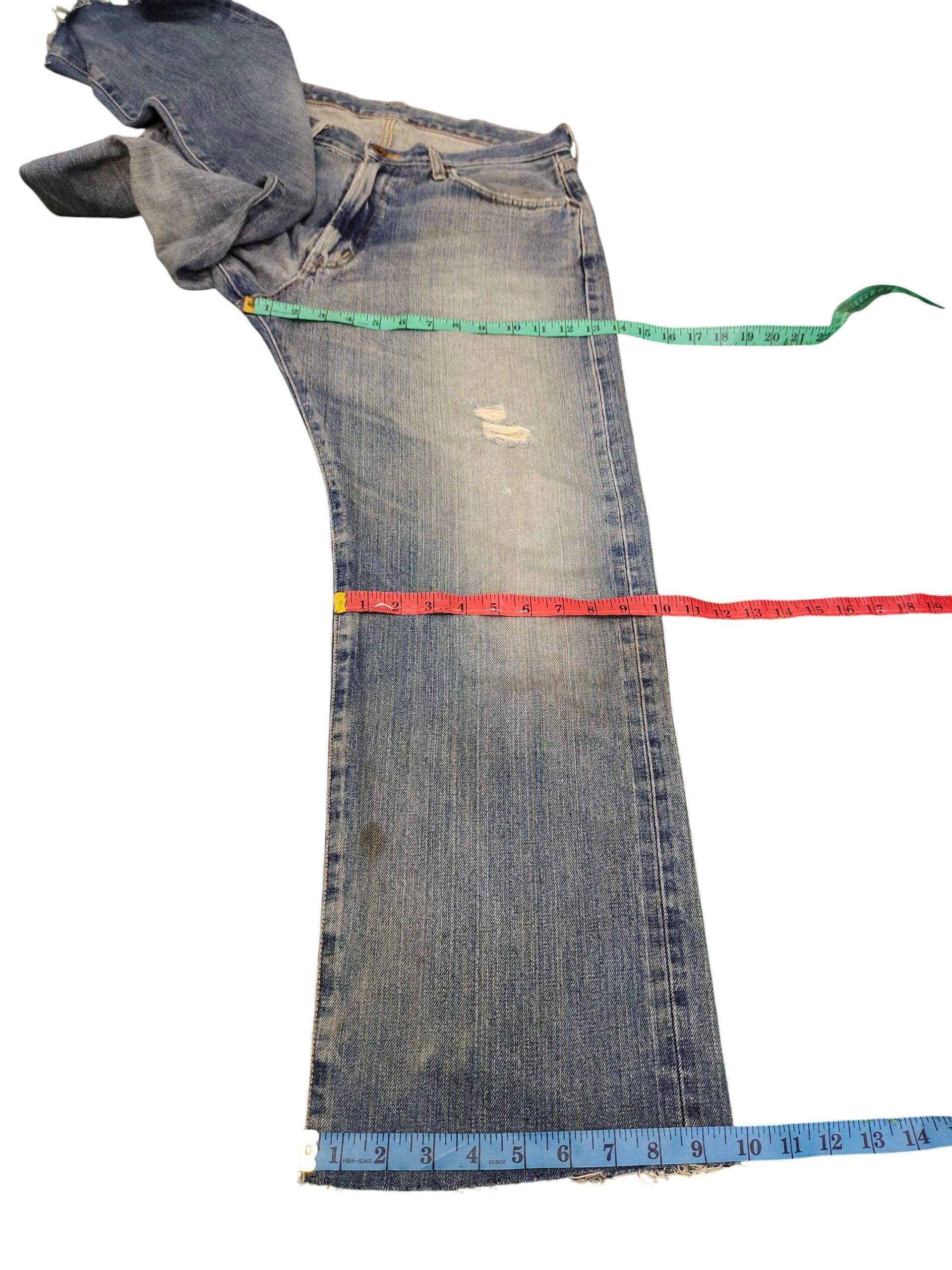 Comme des Garcons × Undercover Vintage 90s Edwin 505 Selvedge Distress Faded Denim Jeans Size US 32 / EU 48 - 18 Thumbnail