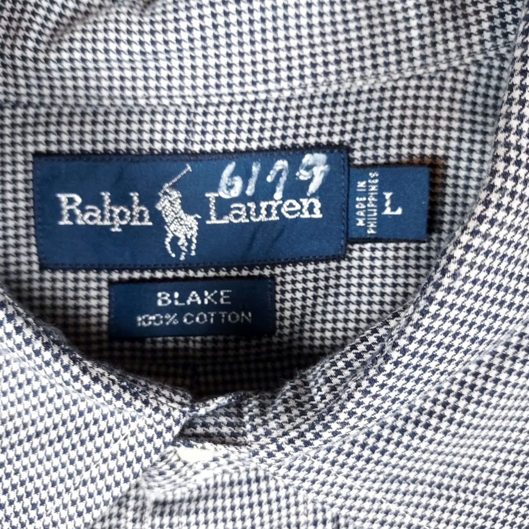 Ralph Lauren Ralph Lauren Blake 100% Cotton L Button-Up Shirt, Blue, Check, Long Sleeve, Collared, Button-Down, Casual, Men’s, Regular Fit Size US L / EU 52-54 / 3 - 6 Thumbnail