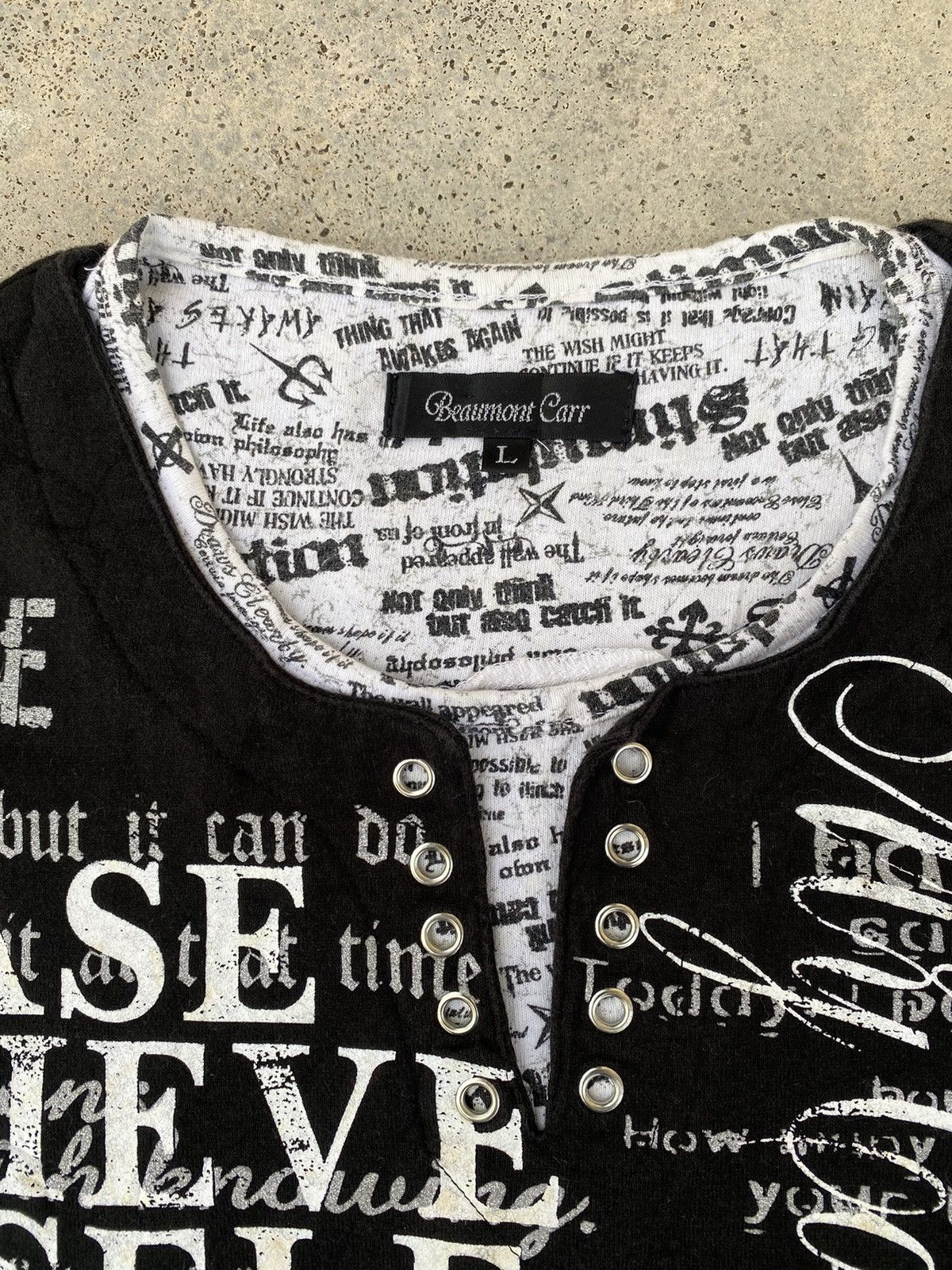 Hysteric Glamour Beaumont Carr Wild Poems Double Layer Gothic Punk Tees Size US M / EU 48-50 / 2 - 4 Thumbnail