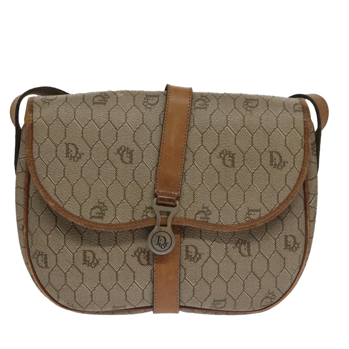 Dior Honeycomb Beige Canvas Shoulder Bag (Pre-Owned) Size ONE SIZE - 1 Thumbnail