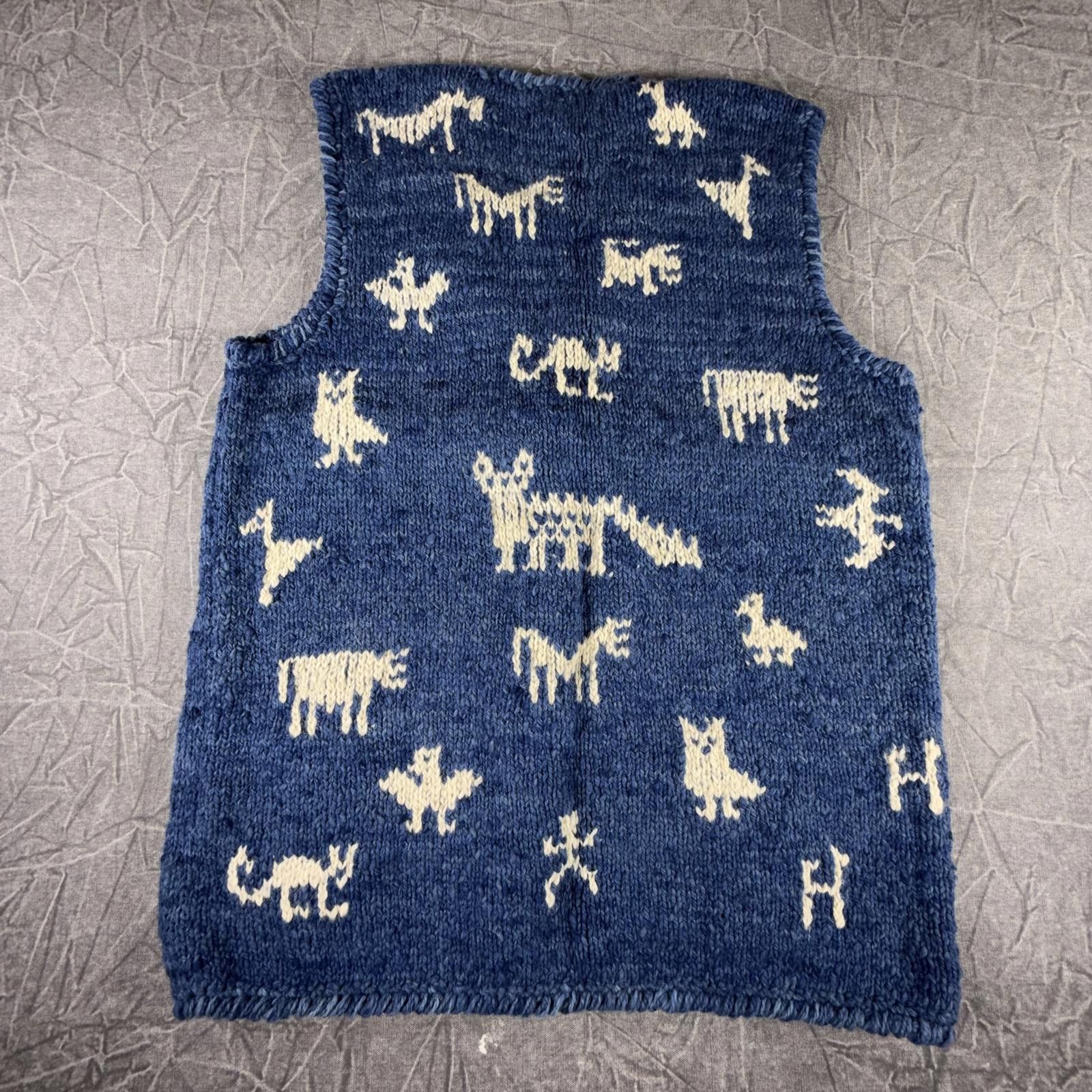 Fagassent Toshiki Aoki Toshy Vest Unisex Blue Made In Bolivia 100% Lambs Wool Size US M / EU 48-50 / 2 - 6 Thumbnail