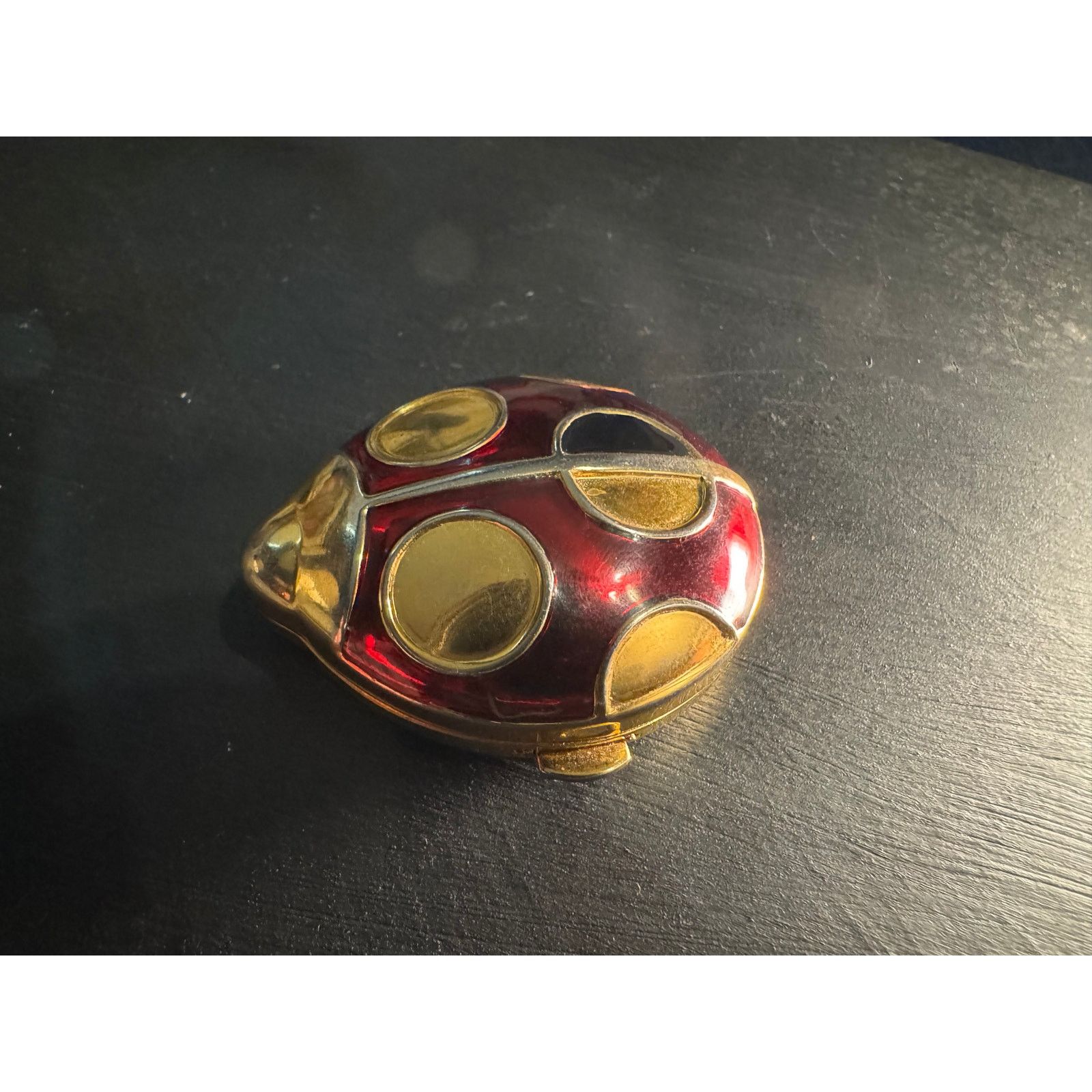 Other 2001 Estee Lauder Luck Ladybug Compact Red Enamel Gold Trim Size ONE SIZE - 4 Thumbnail
