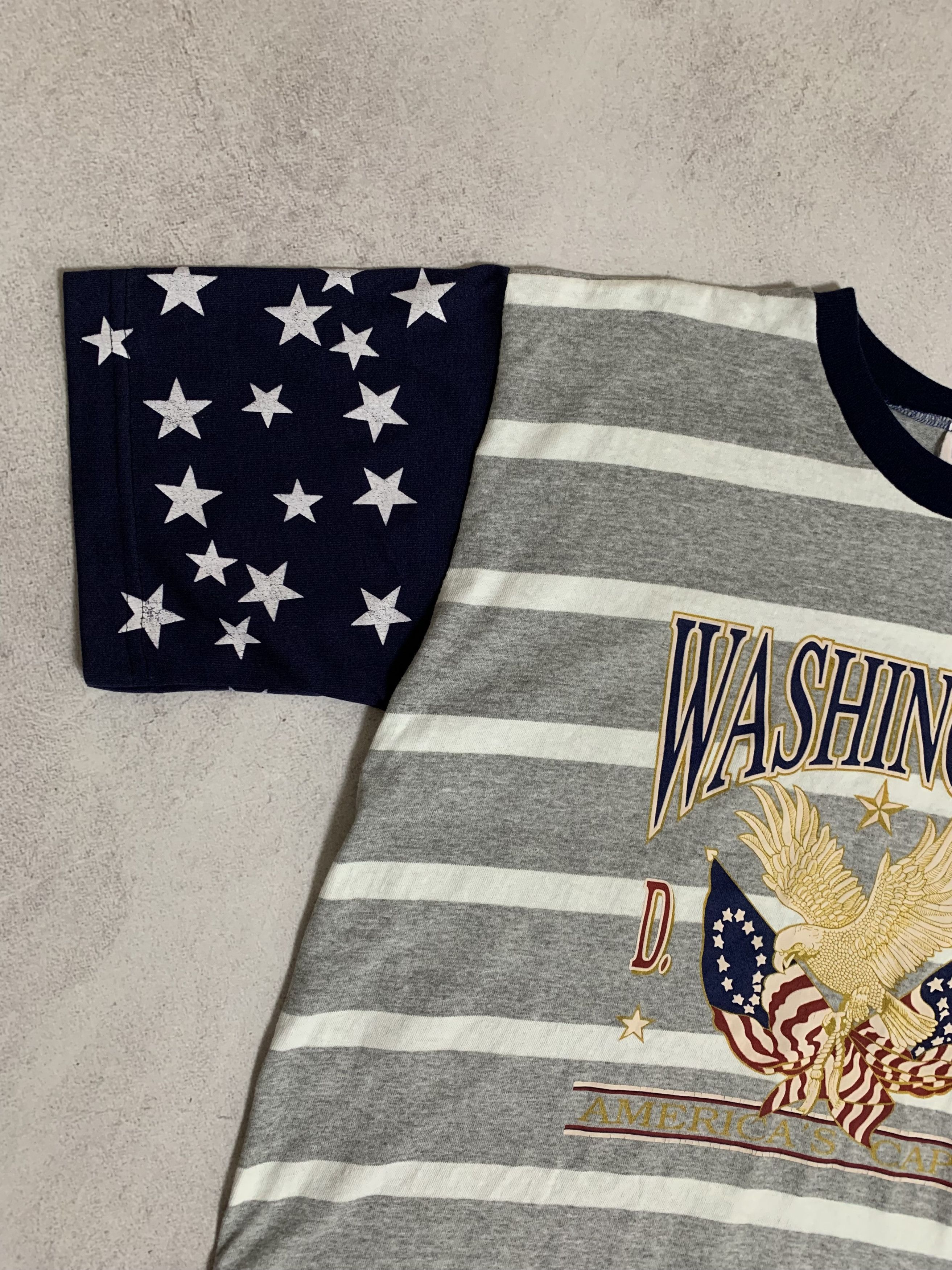 Vintage Vintage Washington T Shirt Tee Big Logo Baggy USA Y2K 90s Size US XL / EU 56 / 4 - 4 Thumbnail