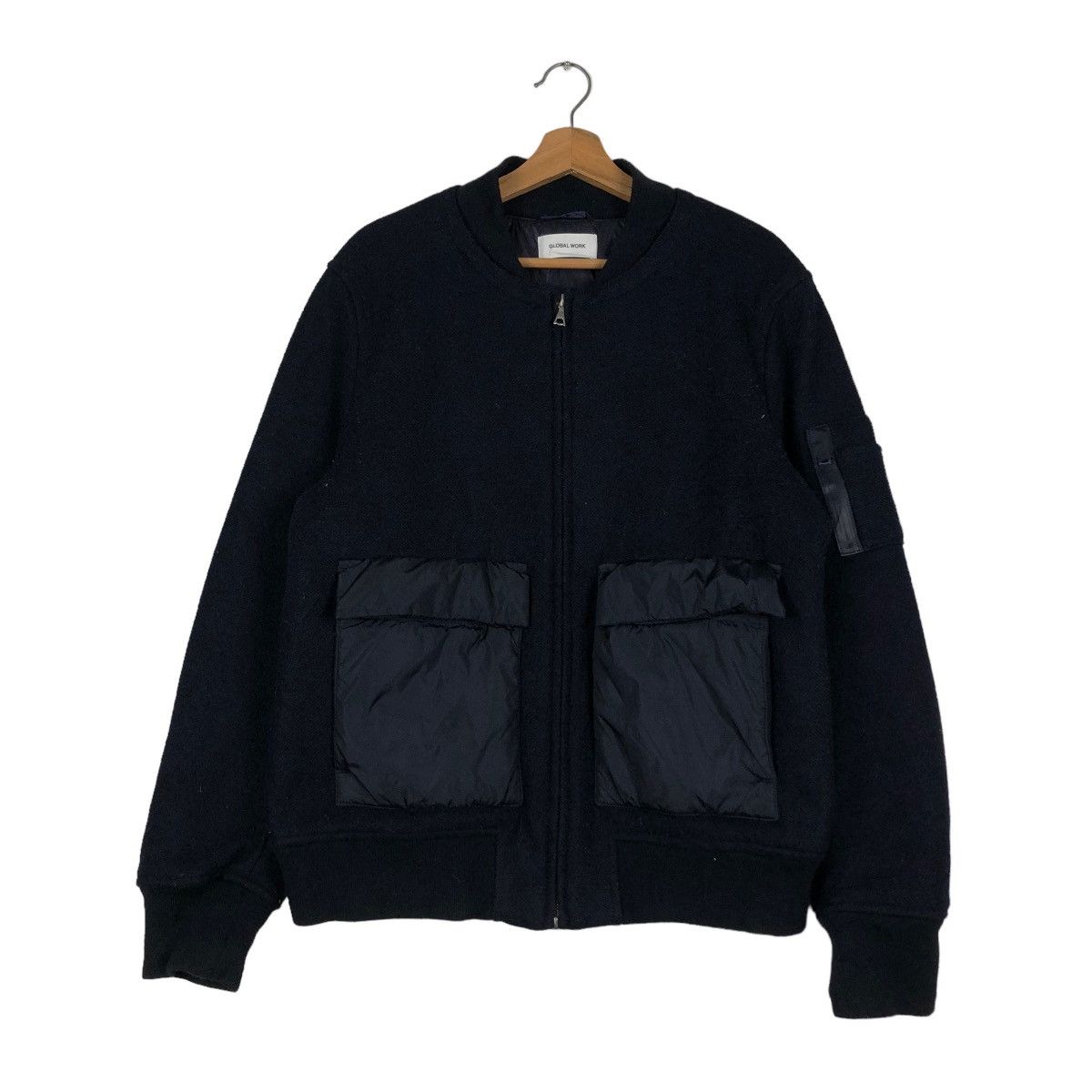 Japanese Brand 📌VINTAGE BOMBER JACKET BIG POCKET GLOBAL WORK JAPAN Size US XL / EU 56 / 4 - 1 Thumbnail