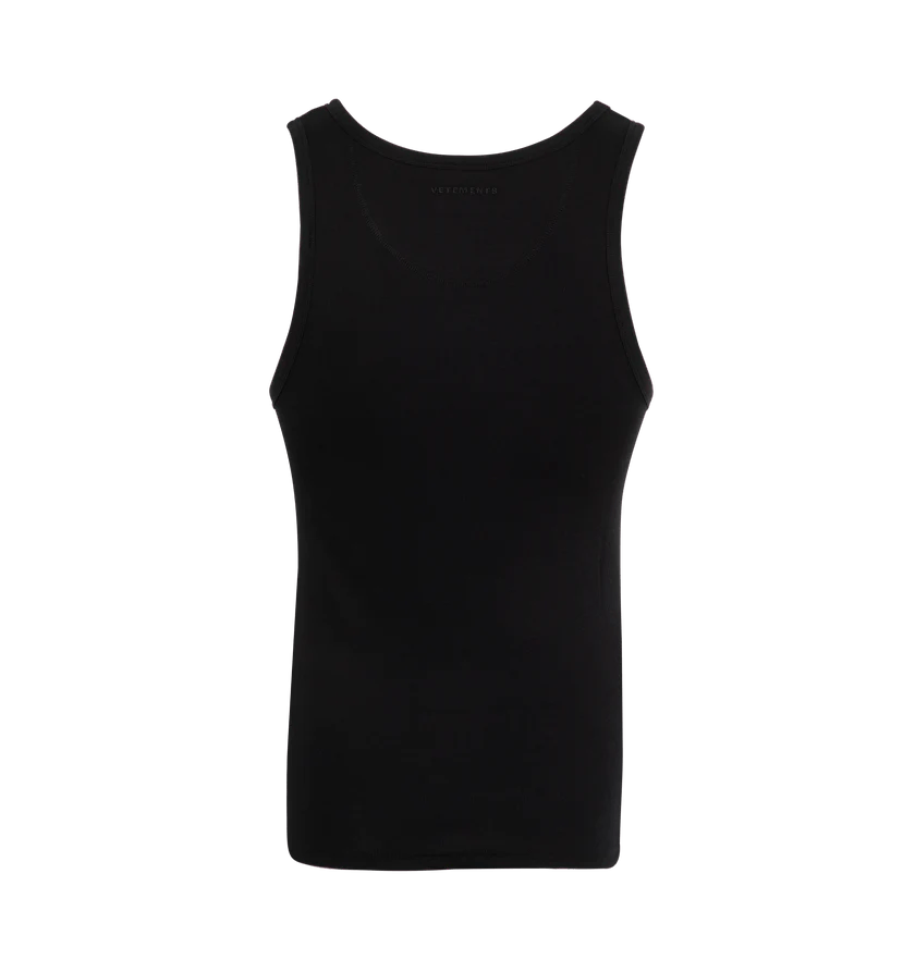 Vetements o1h1sh11225 Oval Logo Tanktop in Black Size US M / EU 48-50 / 2 - 2 Thumbnail