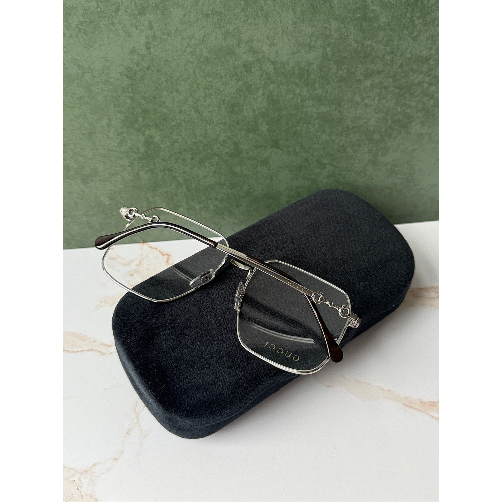 Gucci NEW Gucci GG0952O Silver Metal Oversized Square Frames Size ONE SIZE - 3 Thumbnail