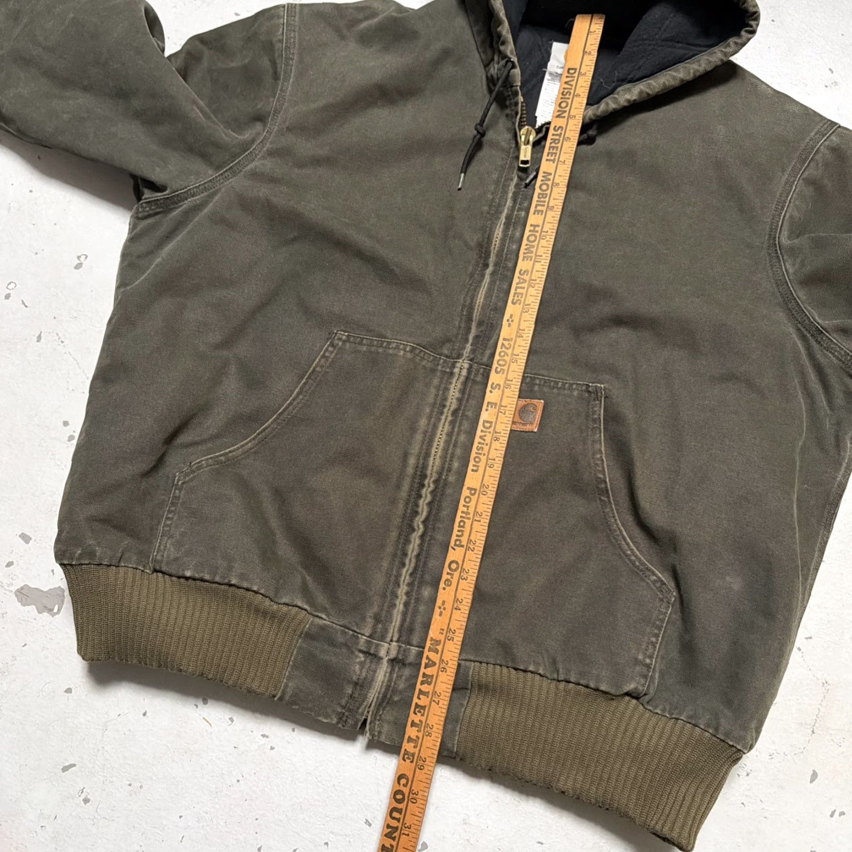 Carhartt VINTAGE Carhartt J130 MOS Green Hooded Canvas Quilted Lined Work Jacket XL Size US XL / EU 56 / 4 - 5 Thumbnail