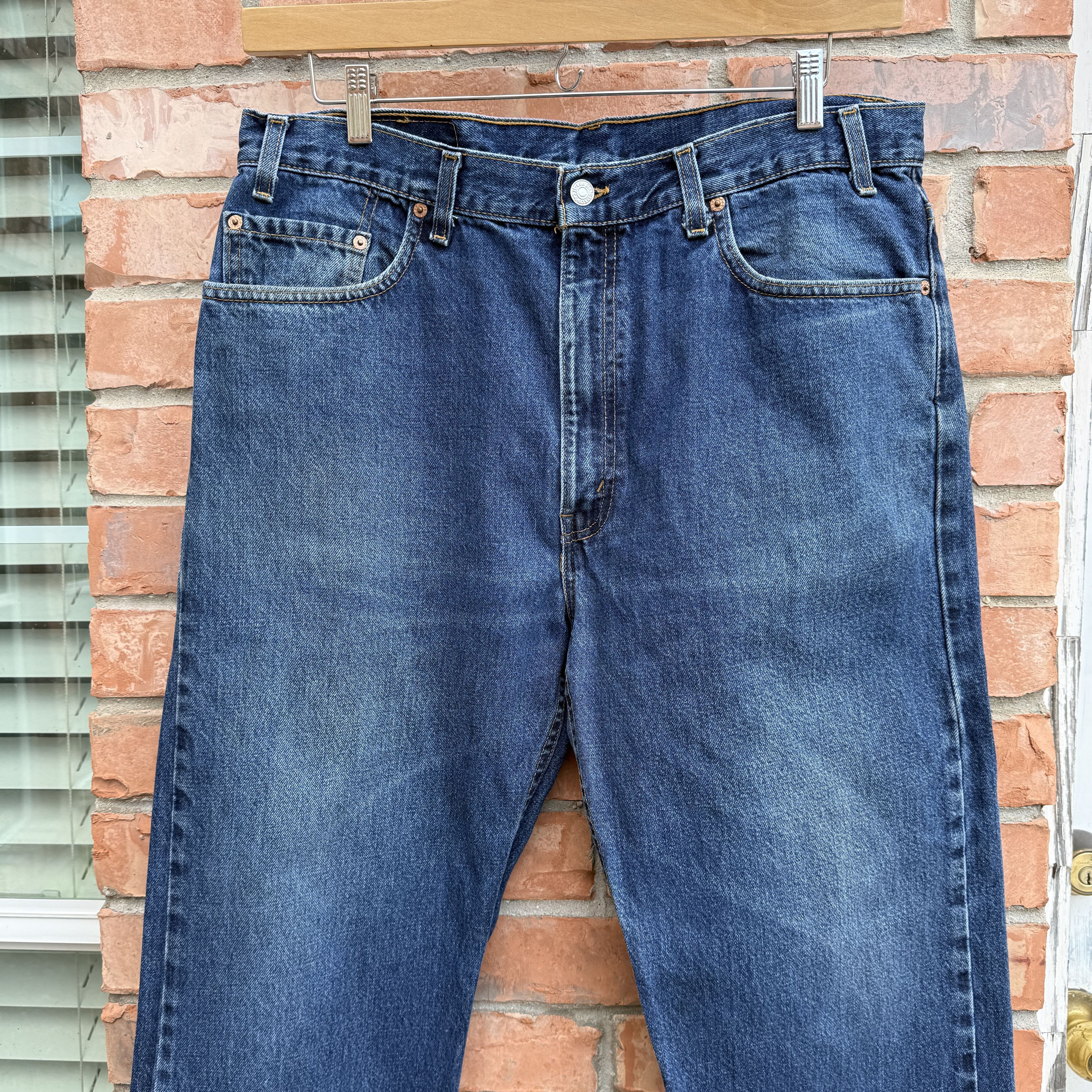 Levi's Vintage 80s Levis 505 Blue Zipper fly Denim Made USA Jeans Size US 36 / EU 52 - 2 Thumbnail
