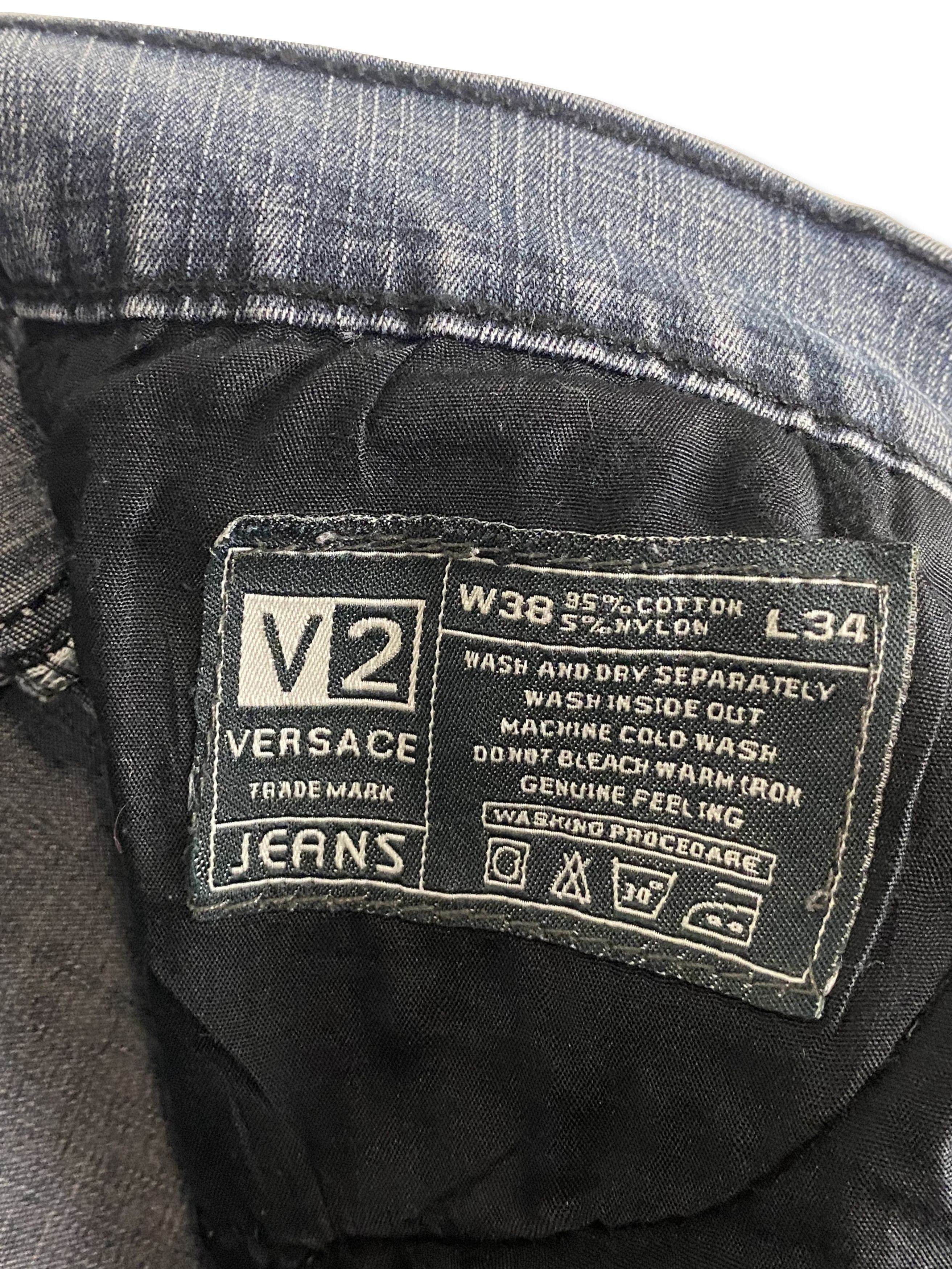 Versace 90s Vintage VERSACE V2 Denim Jeans M426 Size US 37 - 10 Thumbnail