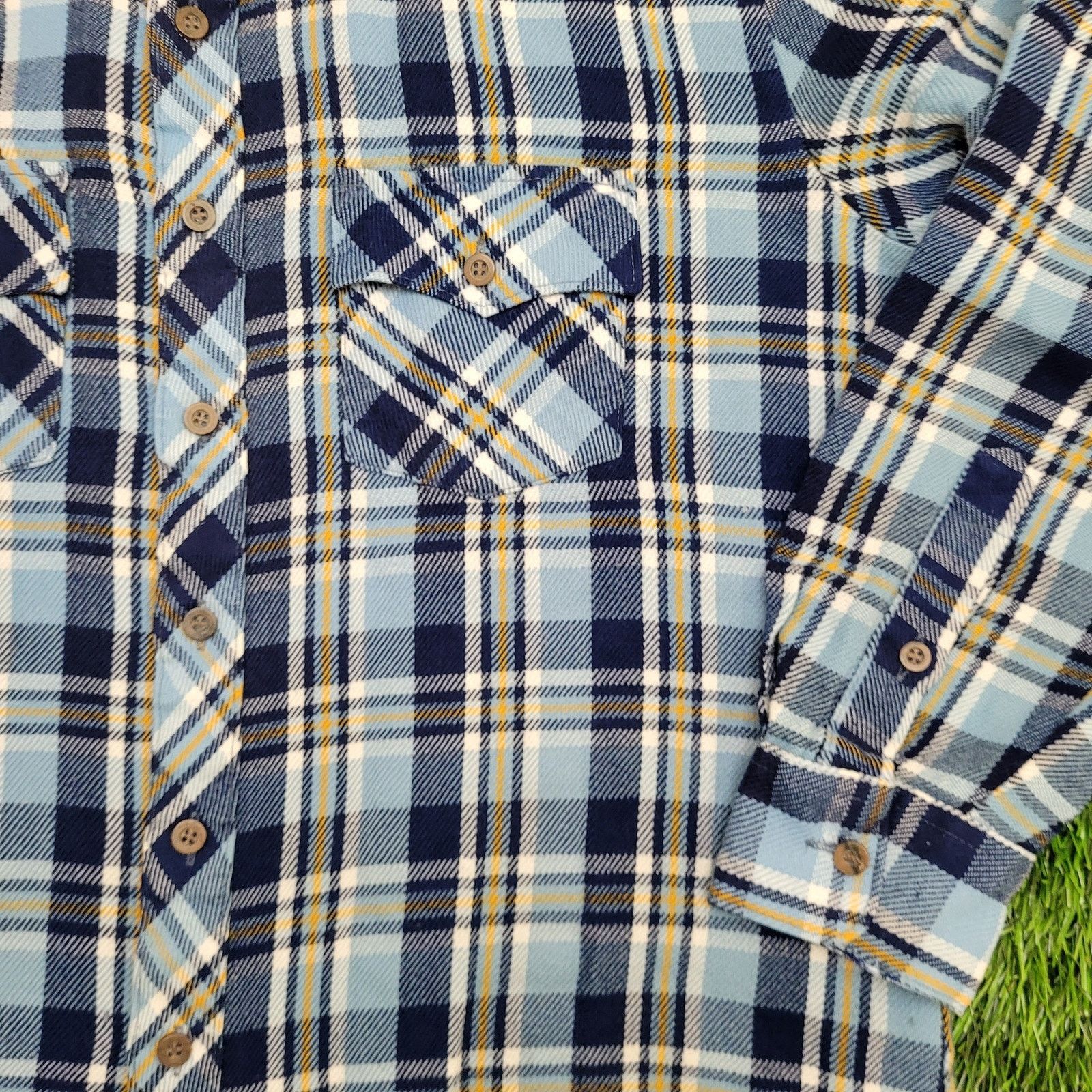 Other VTG Craig-Andrew Flannel Shirt XL Western Plaid Blue Yellow Size US XL / EU 56 / 4 - 3 Thumbnail