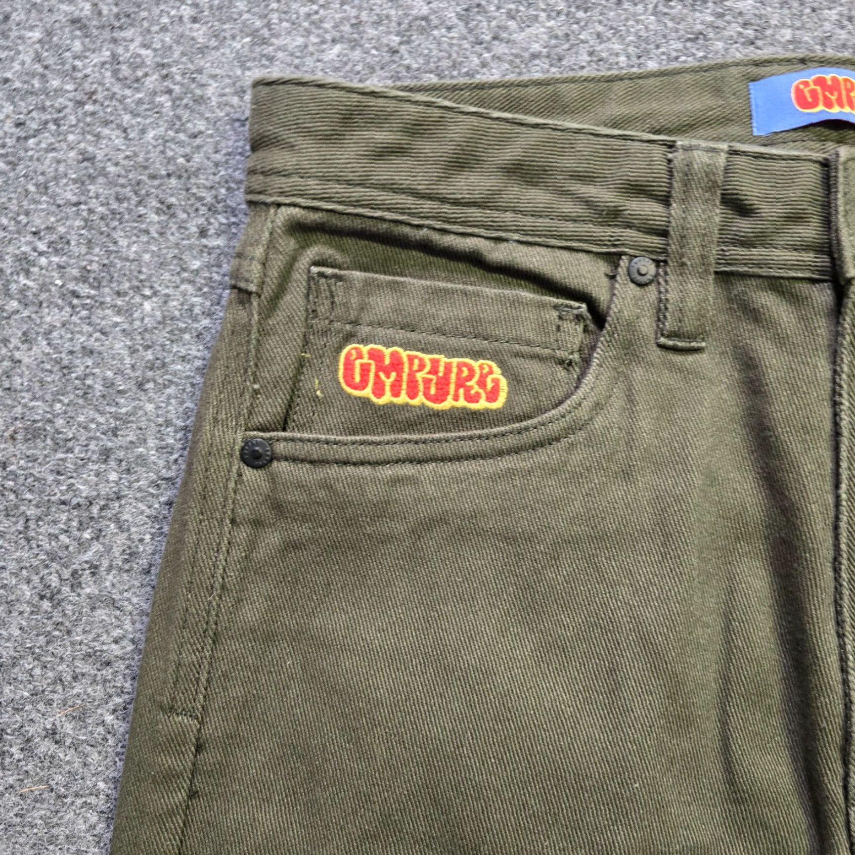 Empyre Empyre Jeans Womens 28 Green Denim Baggy Skater Grunge 90s Casual Basic Straight 5-Pocket Womens Size 28" / US 6 / IT 42 - 3 Thumbnail
