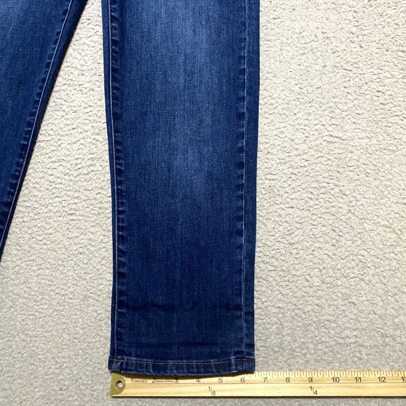 Denime Liverpool Womens Jeans sz 4 Blue Denim Dark Wash Straight Cropped Mid Rise Size 27" / US 4 / IT 40 - 5 Thumbnail
