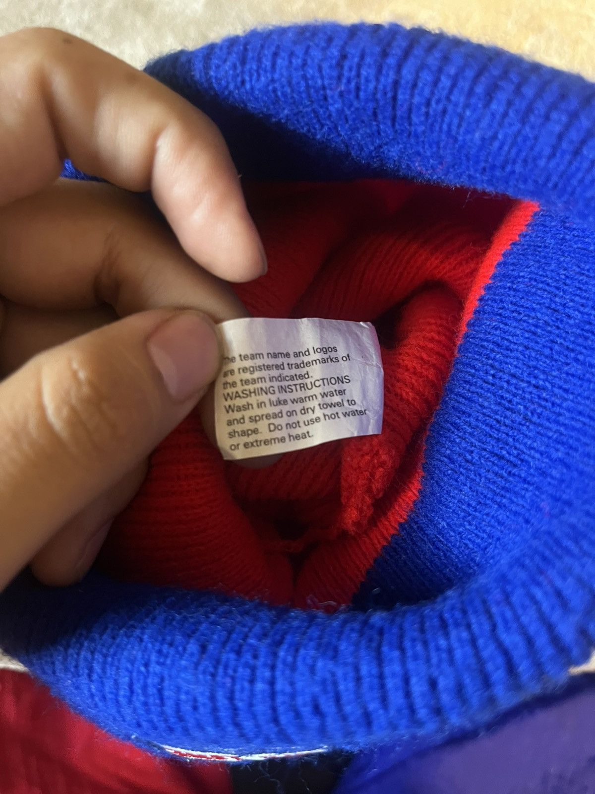 Pro Line Vintage made in USA New England Patriots Winter Knit Beanie Size ONE SIZE - 8 Thumbnail