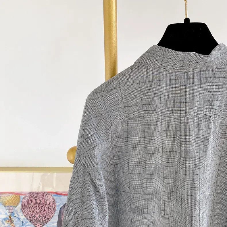 Balenciaga Balenciaga Gray Tartan Shirt Size XS / US 0-2 / IT 36-38 - 5 Thumbnail