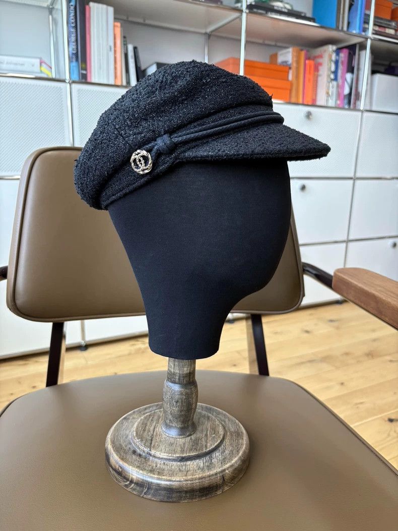 Chanel Chanel SizeS Shiny woven blended newspaper children's hat Size ONE SIZE - 1 Thumbnail
