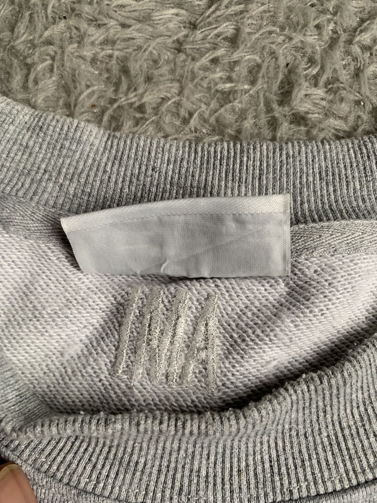 AMI Ami Paris Pocket Logo Gray Crewneck Sweatshirt Size US L / EU 52-54 / 3 - 4 Thumbnail