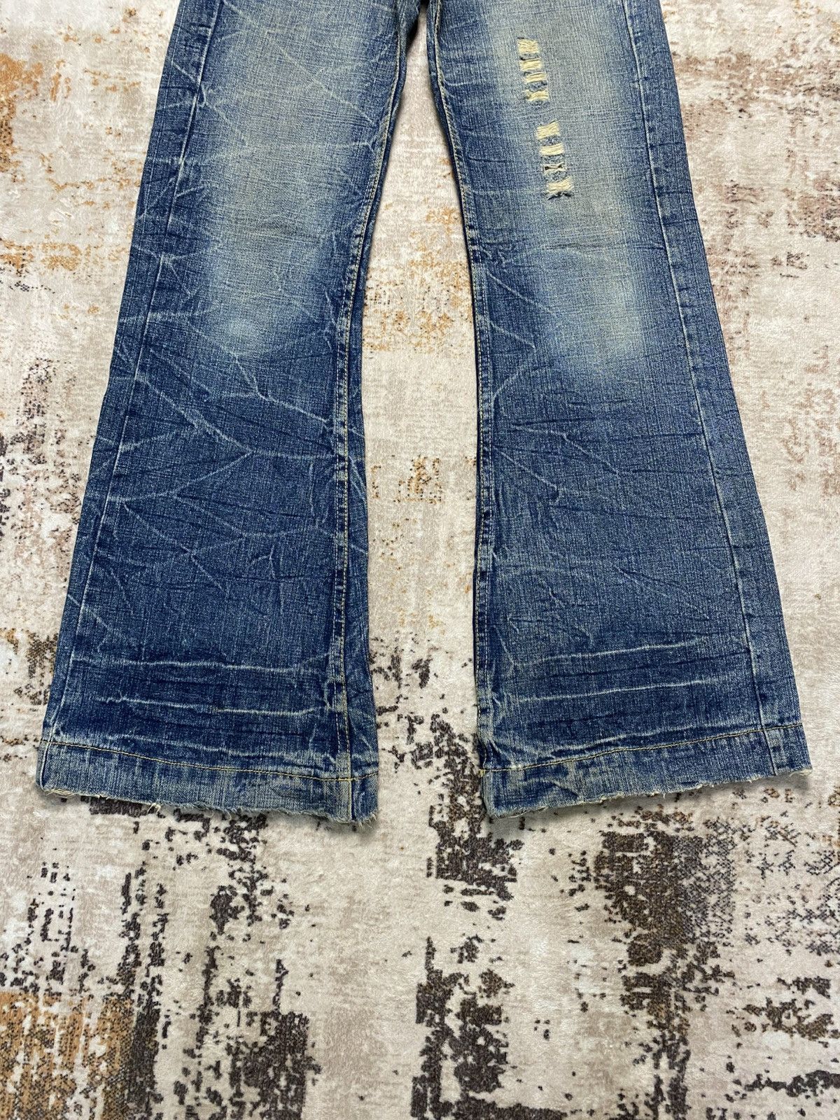 Hysteric Glamour Vintage Baggy Africa Taro Crack Mud Wash Size US 29 - 4 Thumbnail