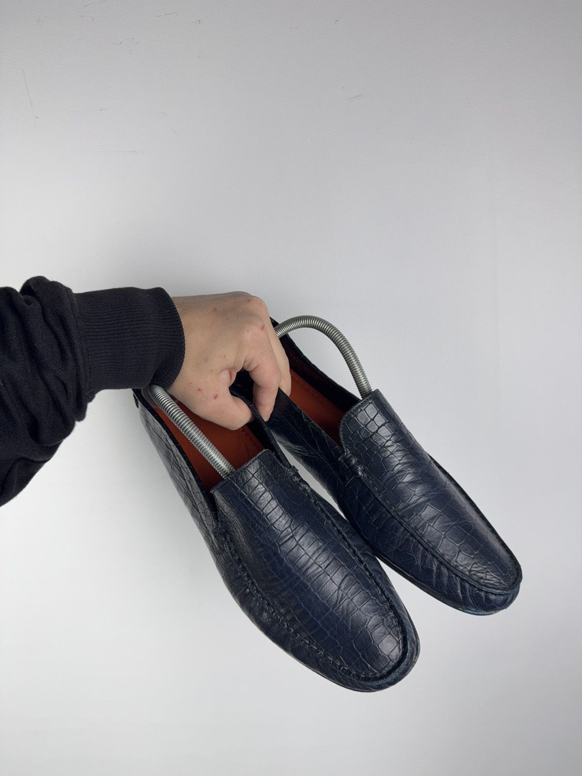 Corneliani Corneliani Crocodile Embossed Leather Loafers Made in Italy Size US 10 / EU 43 - 1 Thumbnail