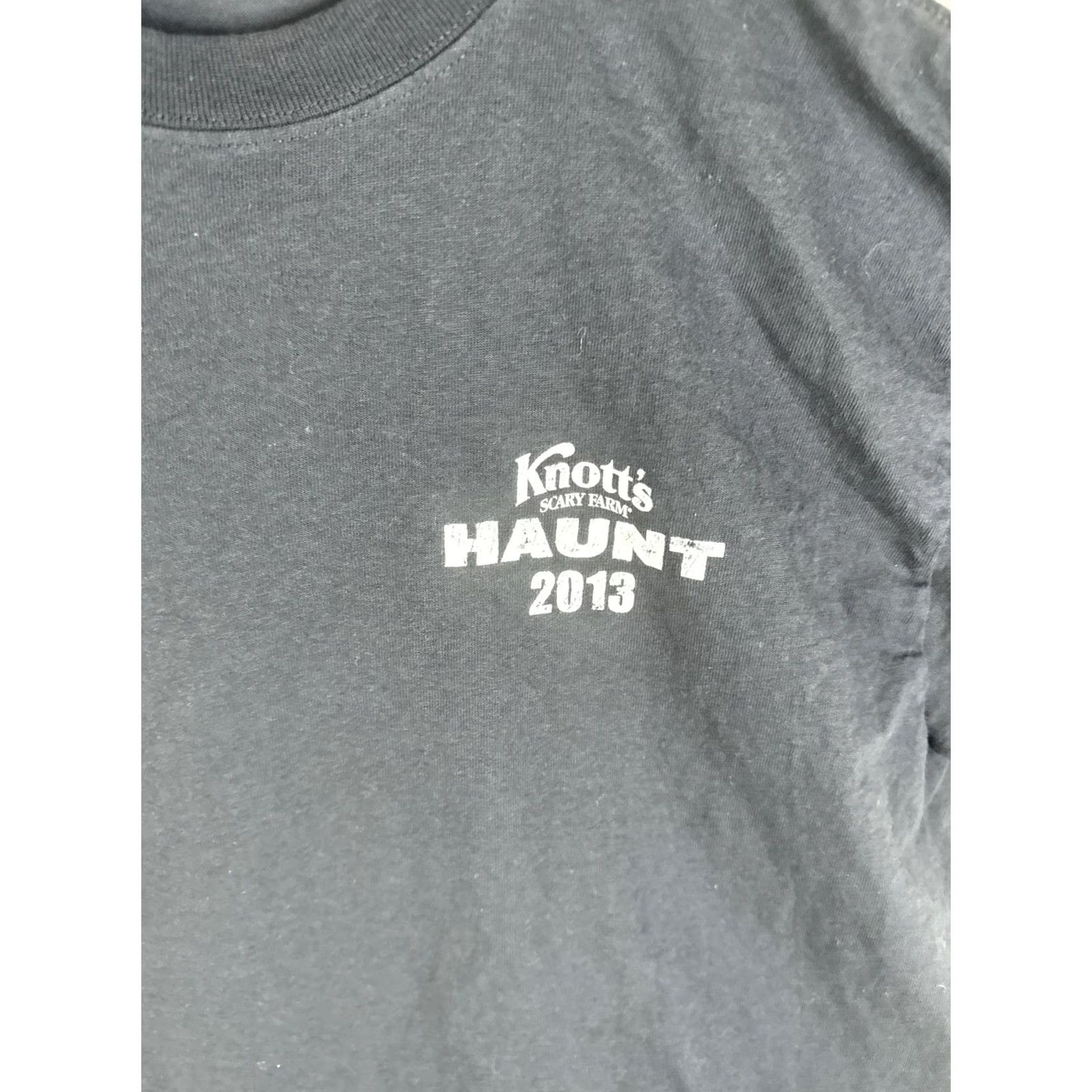 Delta Knott's Scary Farm Haunt Shirt Mens Large Black 2013 Halloween Graphic Tee Size US L / EU 52-54 / 3 - 4 Thumbnail
