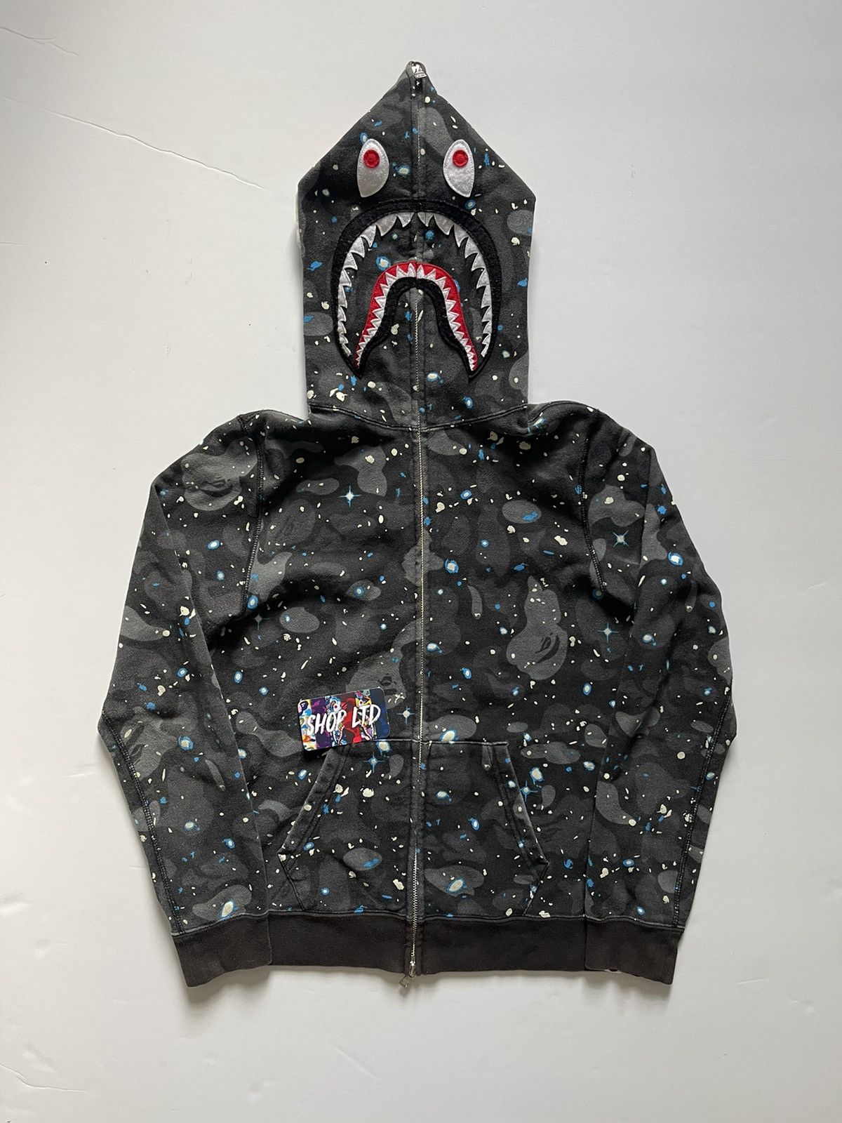 Bape A Bathing Ape Space Camo Shark Hoodie | Grailed