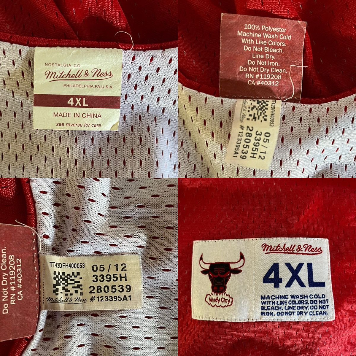 Mitchell & Ness Mitchell & Ness Red/White Reversible Chicago Bulls Jersey Size US XXL / EU 58 / 5 - 5 Thumbnail