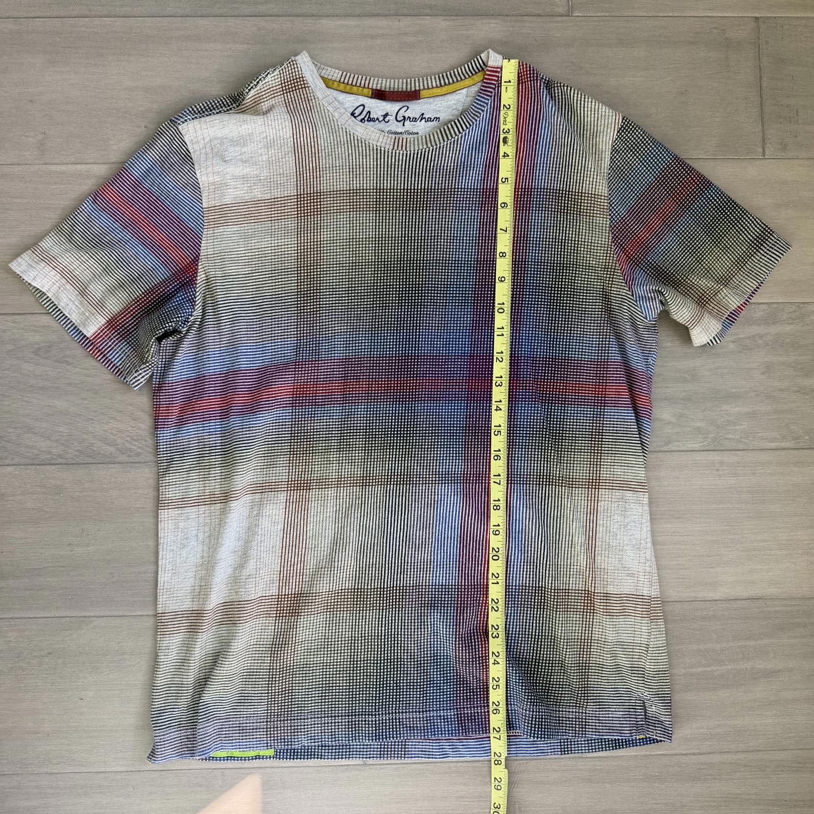 Robert Graham Robert Graham Large Multicolor Plaid Cotton T-Shirt Size L Size US L / EU 52-54 / 3 - 3 Thumbnail