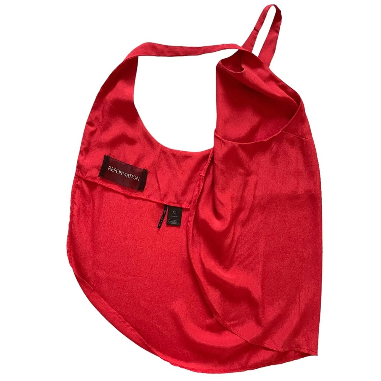Reformation Reformation Halter-Neck Open Wrap Back Red Sleeveless Top Size XS / US 0-2 / IT 36-38 - 2 Thumbnail