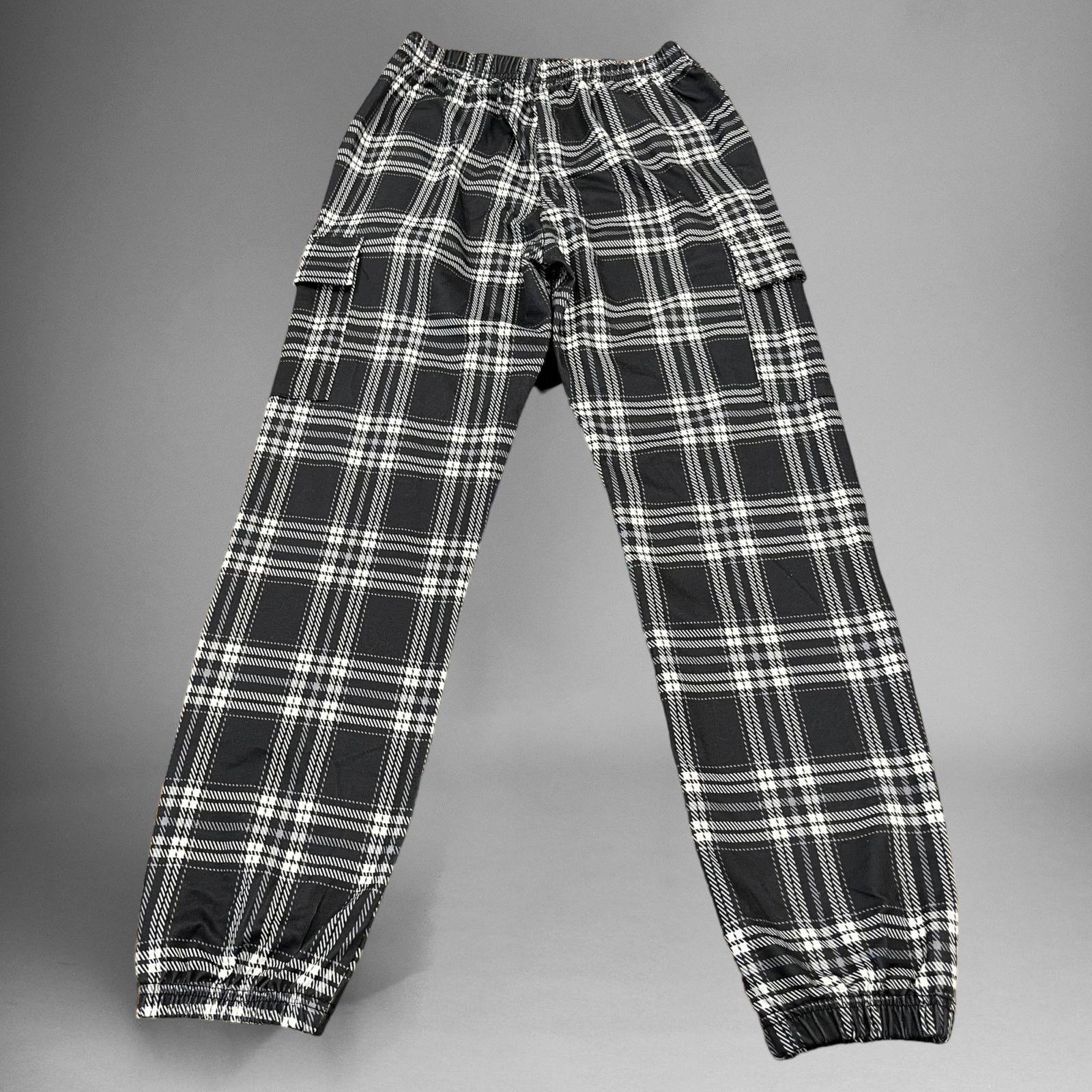 Other Arshiner Plaid Pants Womens Small Cinch Ankle Cozy Elastic Size 28" / US 6 / IT 42 - 7 Thumbnail