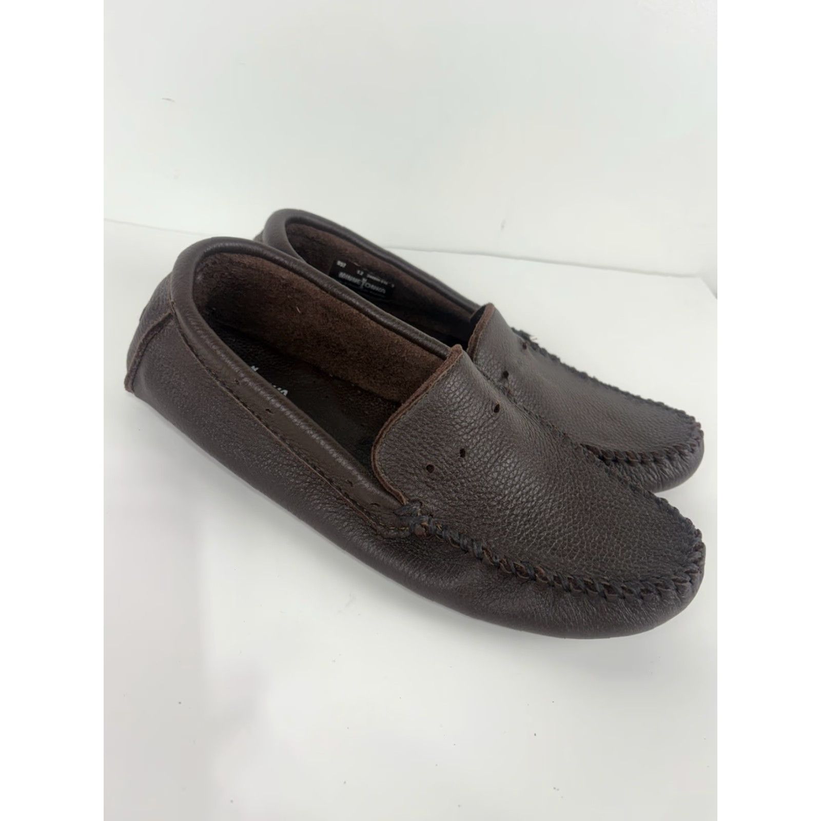 Minnetonka Minnetonka Moccasins Men's Casual Slip On Leather Shoes Size 12 Brown Outdoor Nature Size US 12 / EU 45 - 4 Thumbnail