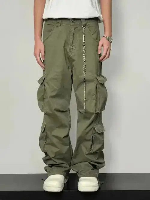 Japanese Brand × Vintage Street retro multi-pocket cargo casual pants Size US 34 / EU 50 - 3 Thumbnail