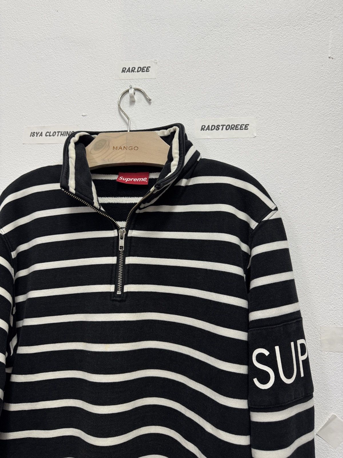 Supreme Supreme Stripe Halfzipper Sweatshirt Size US M / EU 48-50 / 2 - 2 Thumbnail