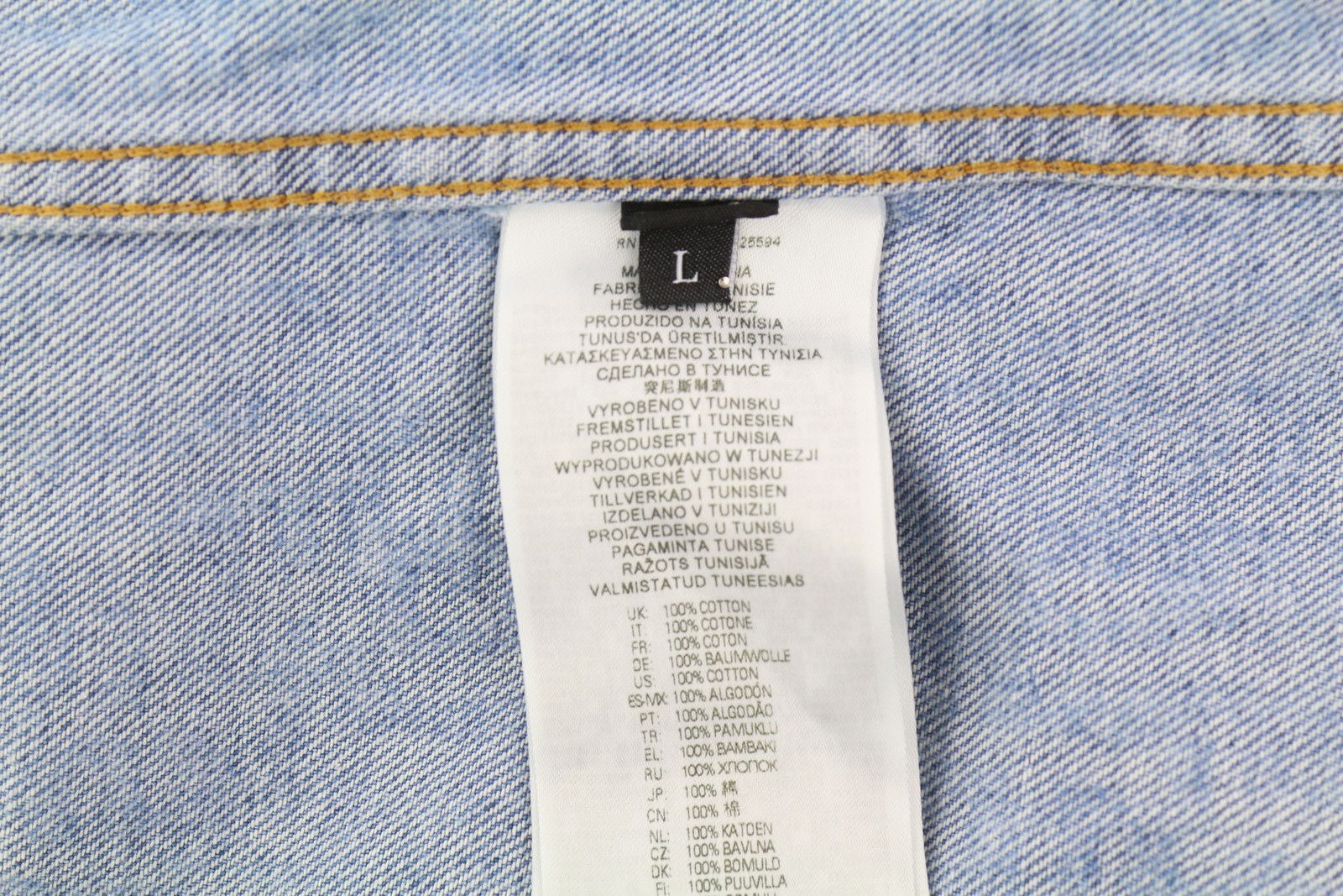 Diesel D-SIMPLY L Blue Denim Neck Shirt 85375 Size US L / EU 52-54 / 3 - 7 Thumbnail