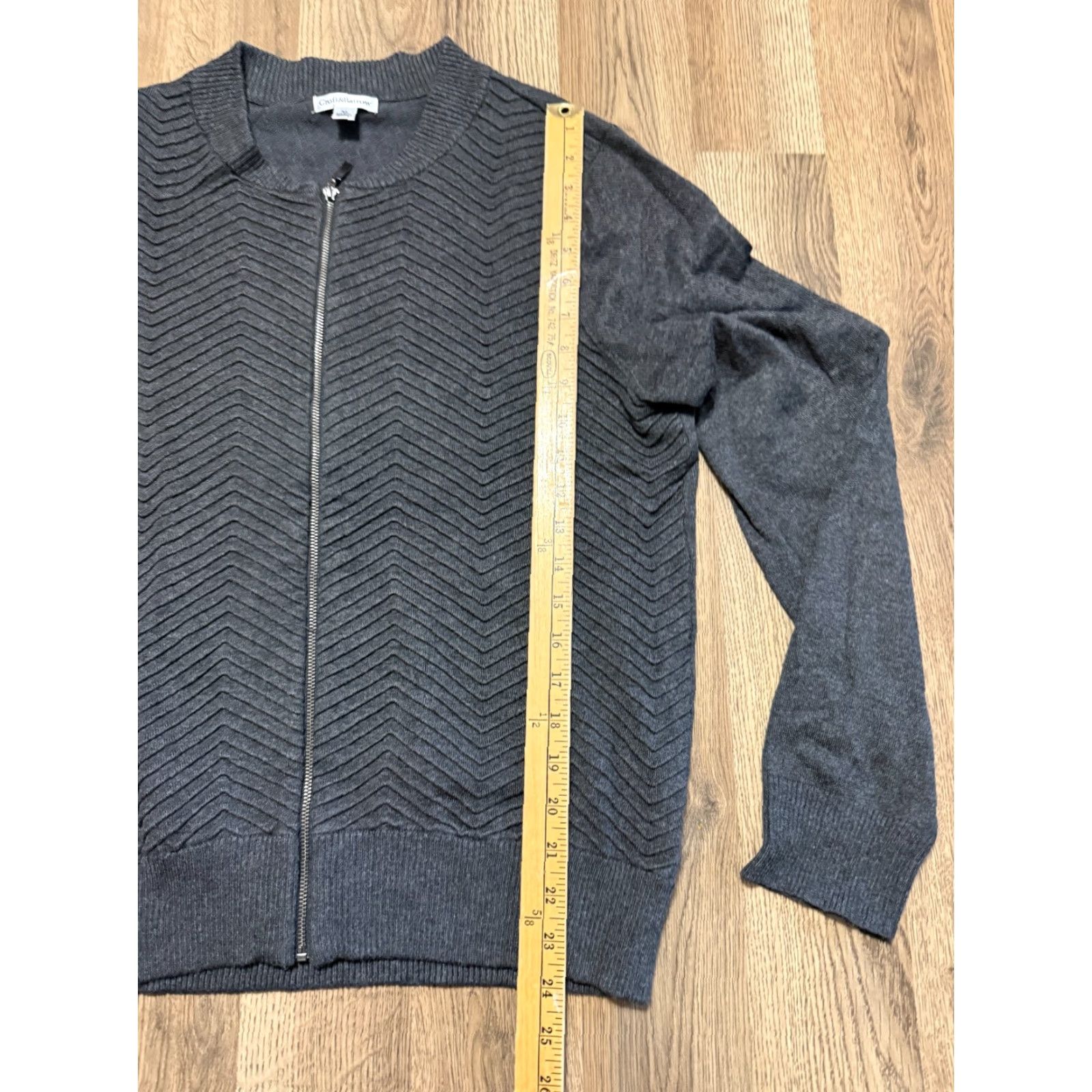 Croft & Barrow Croft & Barrow Sweater Women's Size Large Gray Long Sleeve Full Zip Size L / US 10 / IT 46 - 7 Thumbnail