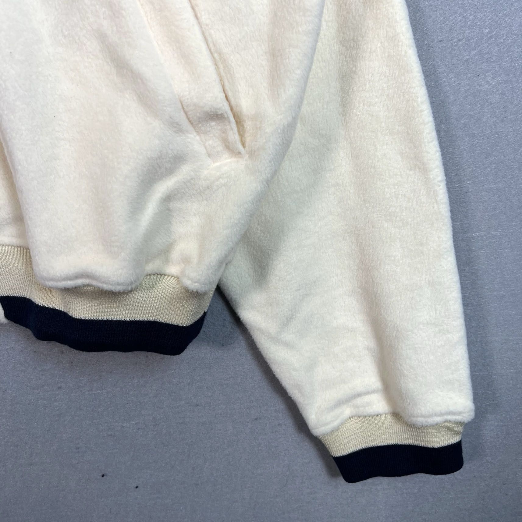 Nautica VINTAGE Nautica Nautech Fleece Bomber Jacket Adult 2XL XXL Ivory USA Made Size US XXL / EU 58 / 5 - 4 Thumbnail