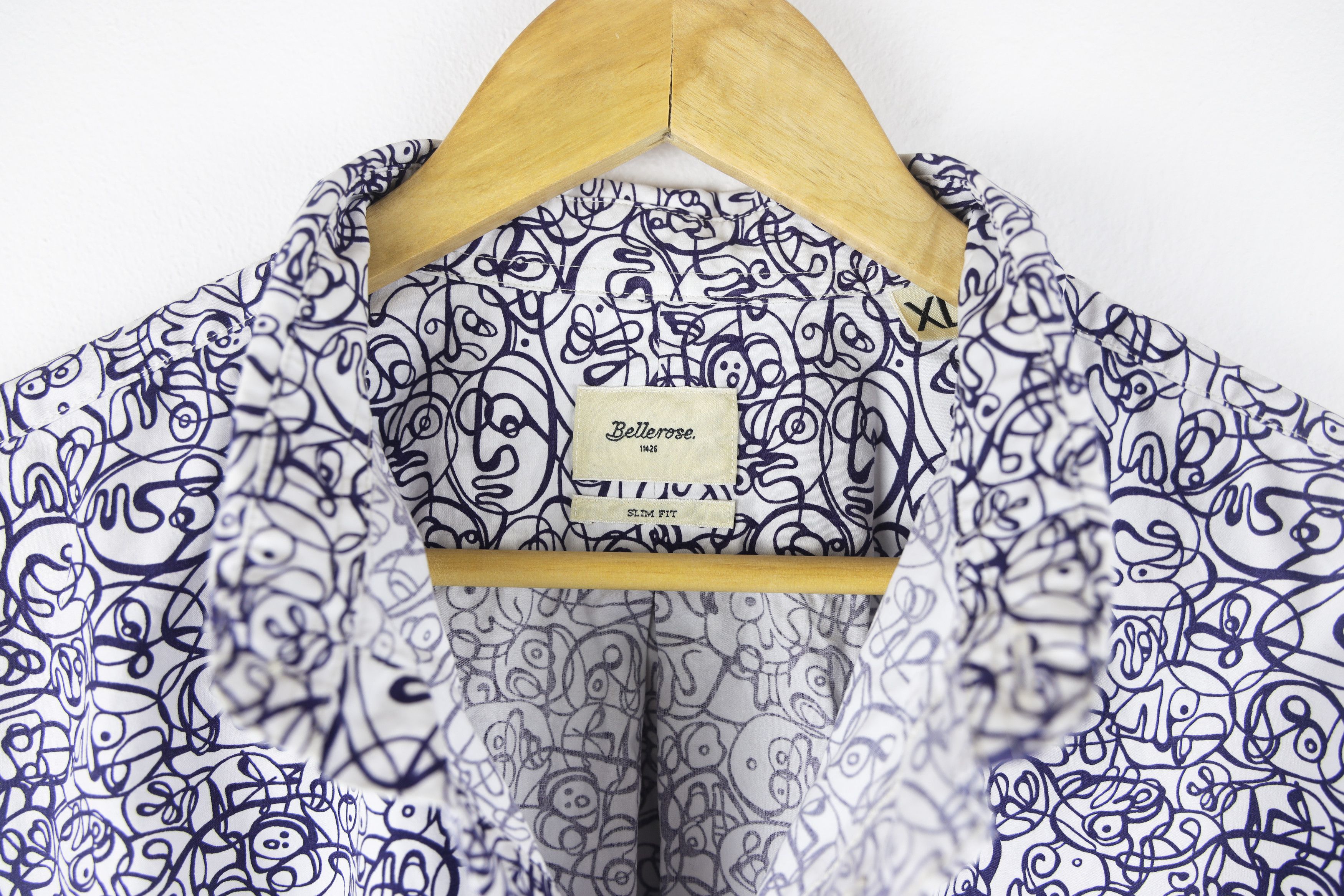 Bellerose Bellerose Mire Abstract Cotton Oxford Shirt Avant Garde Size US XL / EU 56 / 4 - 6 Thumbnail