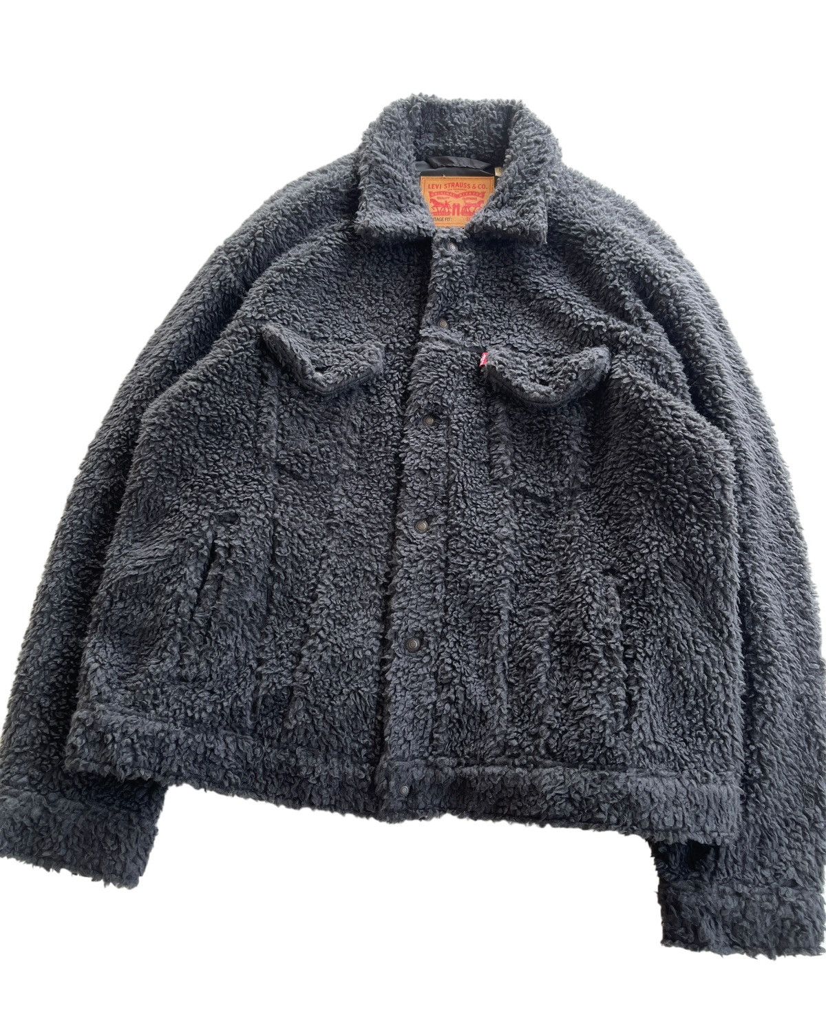 Levi's Vintage Clothing Mens Cozy Sherpa Fleece Trucker Jacket Size US L / EU 52-54 / 3 - 7 Thumbnail