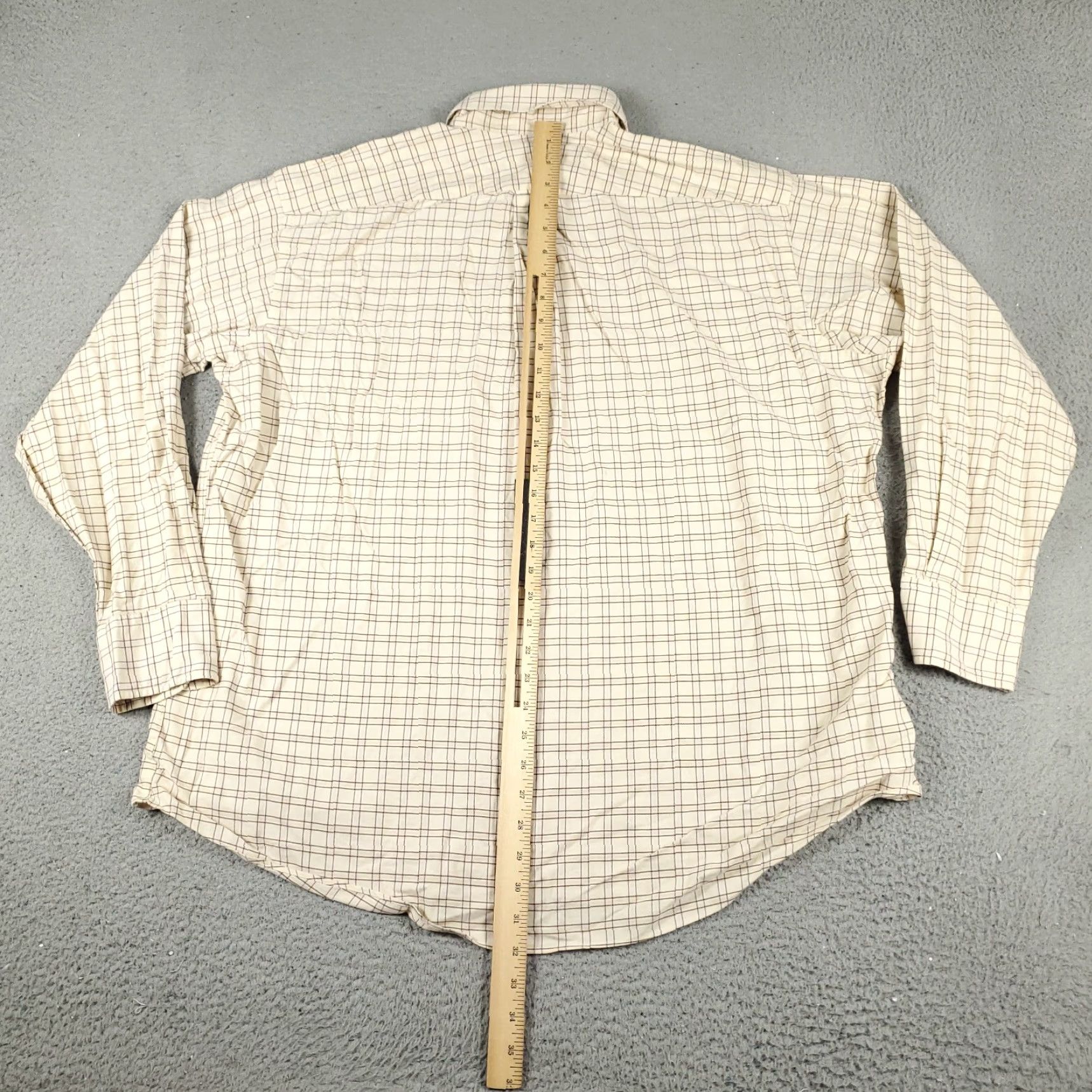 Tommy Hilfiger Tommy Hilfiger Shirt Mens XL Beige Plaid Button-Up Long Sleeve Size US XL / EU 56 / 4 - 3 Thumbnail
