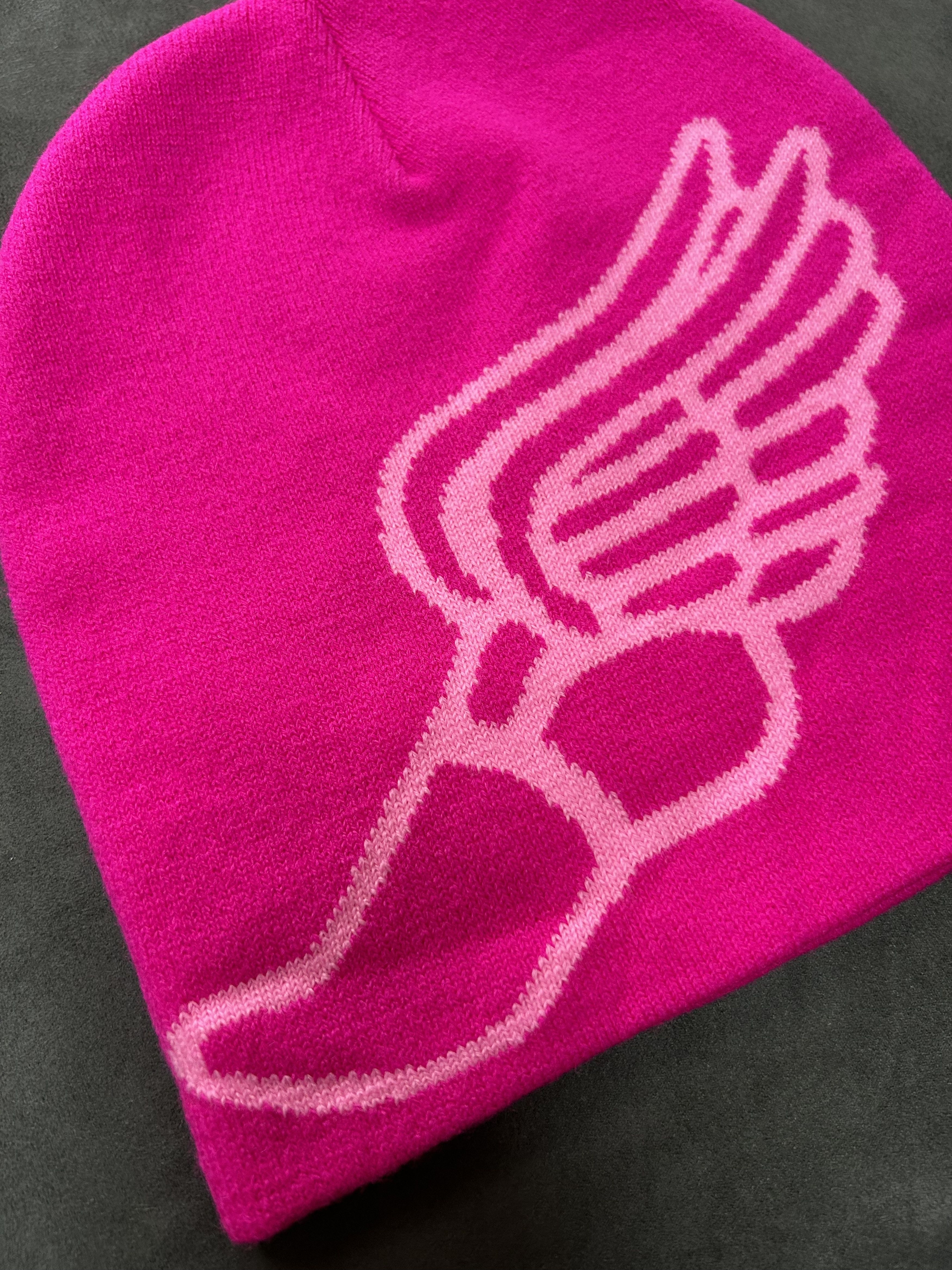 Japanese Brand Deadstock PG.Org Pagasus No Cuff Beanie Pink OS Size ONE SIZE - 3 Thumbnail