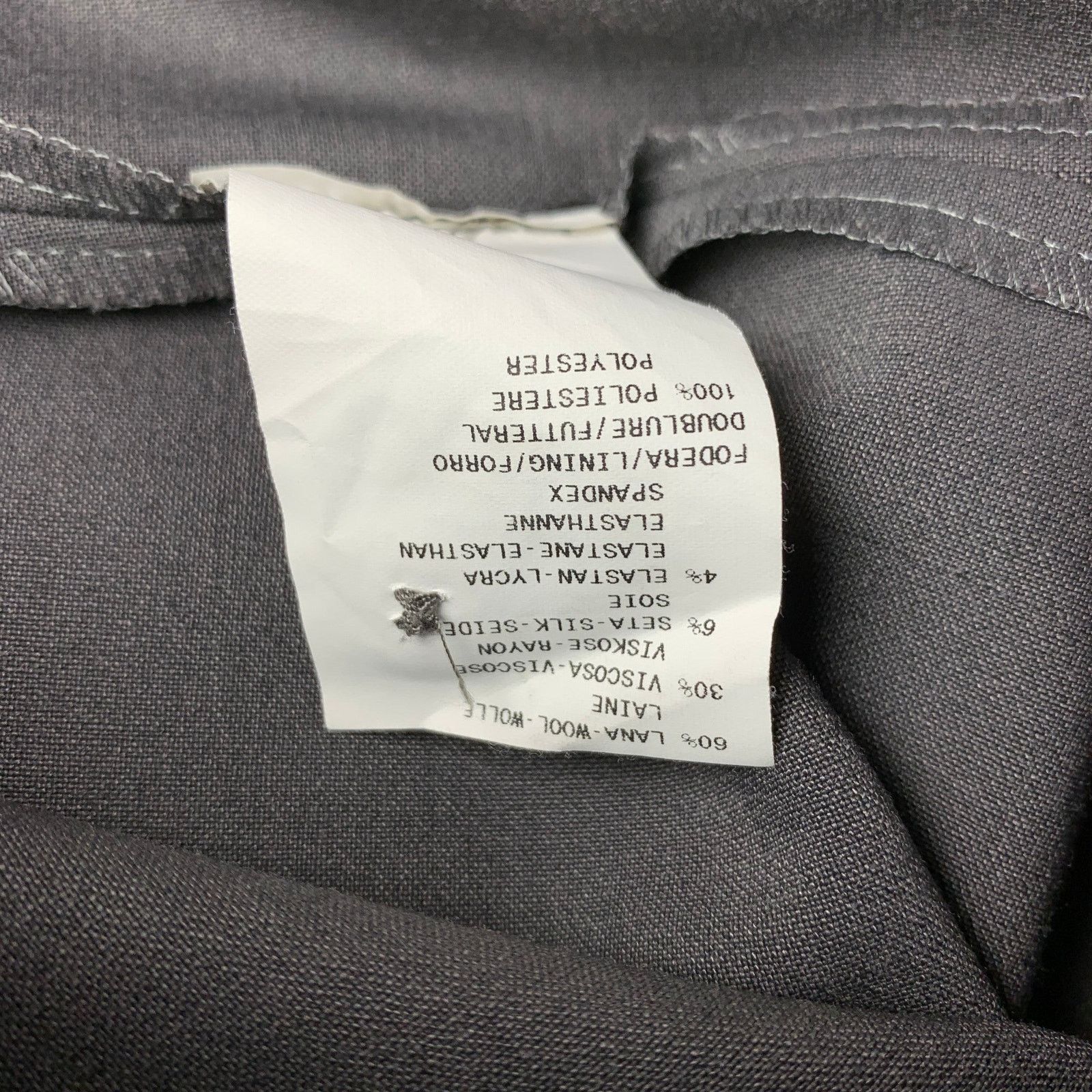 Armani Collezioni Size 14 Grey Wool Blend Wide Leg Dress Pants Size 36" / US 14 / IT 50 - 4 Thumbnail