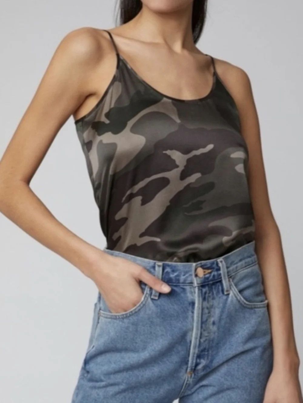 ATM Anthony Thomas Melillo REVOLVE ATM Jungle Camo Silk Cami Gift Party Spring Summer Size S / US 4 / IT 40 - 1 Thumbnail