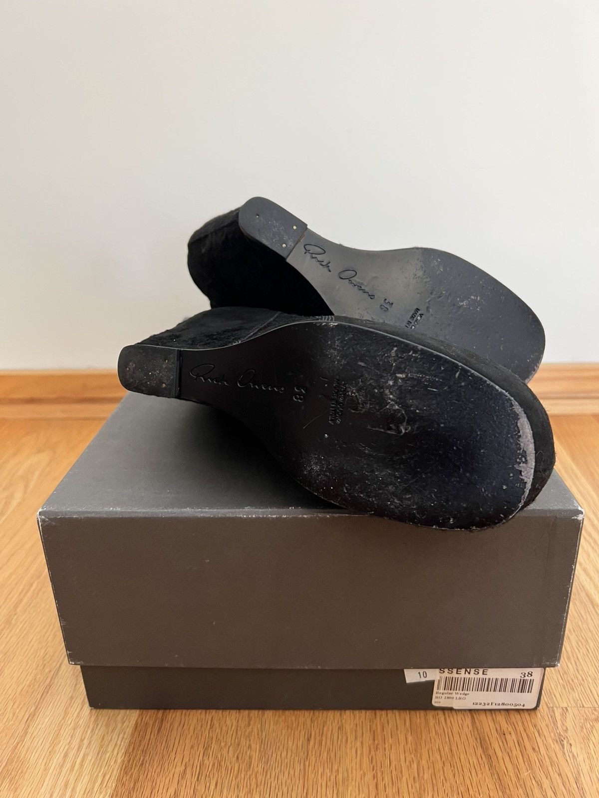 Rick Owens Rick Owens archive wedge boot - black velvet Size US 8 / IT 38 - 4 Thumbnail