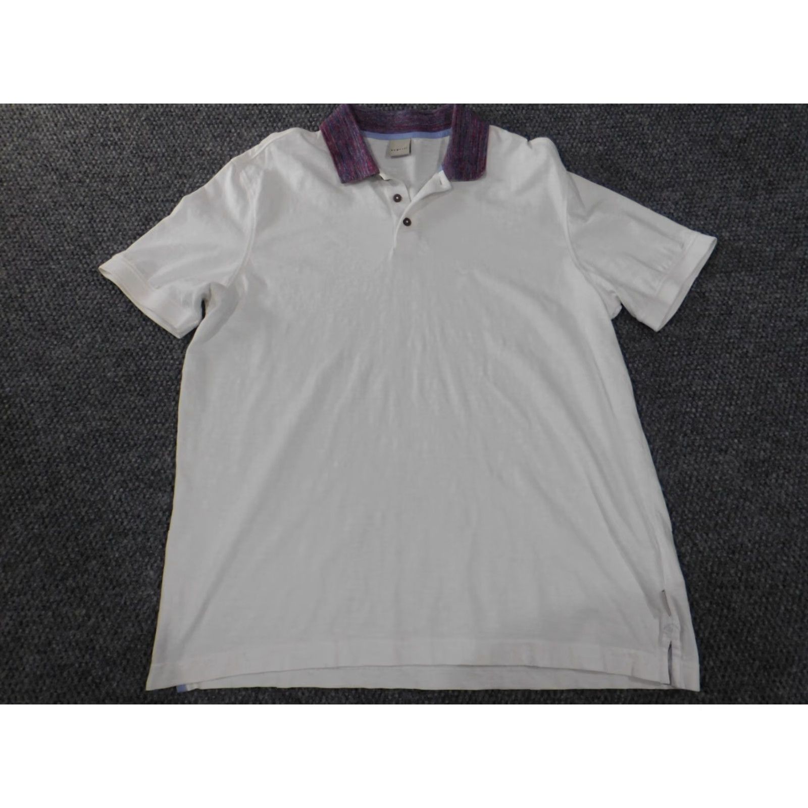 Bugatti Bugatti Polo Shirt XL White Mens Stretch Knit City Classic Casual Button-Down Collar-Short Sleeve Size US XL / EU 56 / 4 - 3 Thumbnail