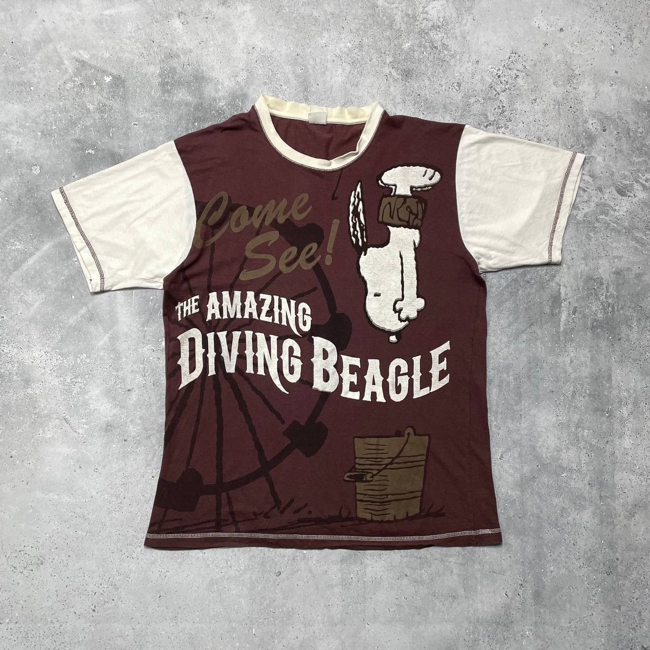 Peanuts × Vintage Vintage 2000s Snoopy The Amazing Diving Beagle T Shirt L/XL Size US XL / EU 56 / 4 - 1 Thumbnail