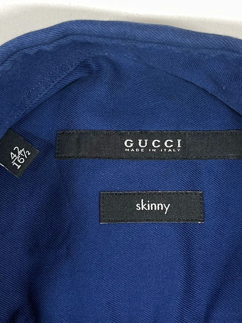 Gucci Gucci Blue and gray pocket letter Logo short-sleeved shirt Size US XS / EU 42 / 0 - 7 Thumbnail