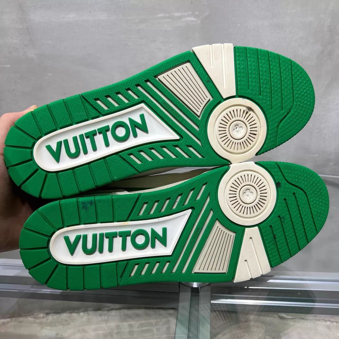 Louis Vuitton LV Trainer Men's White & Green UK7.5/41.5 Size US 8.5 / EU 41-42 - 7 Thumbnail