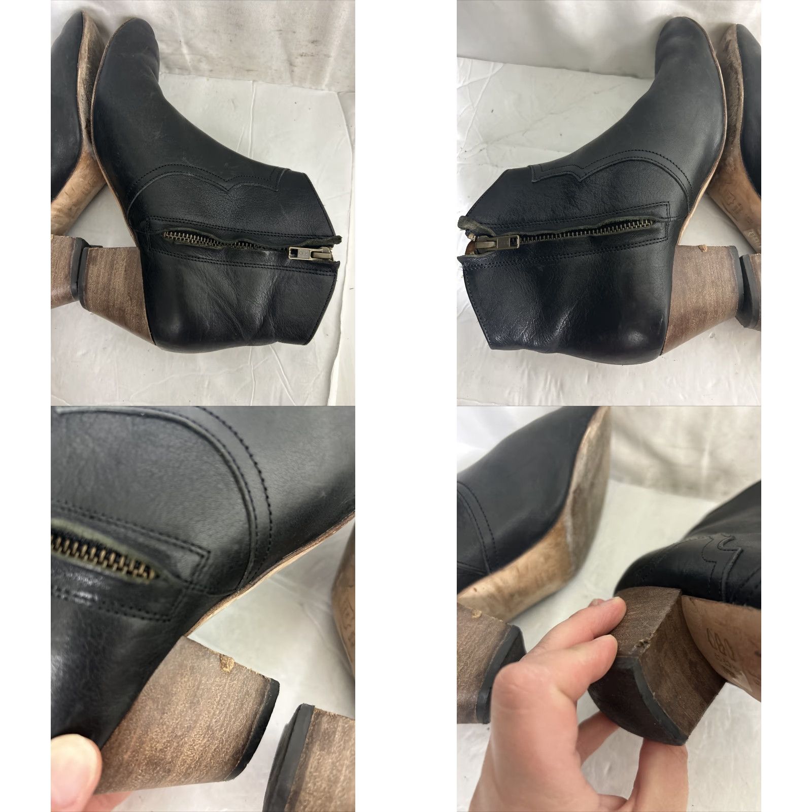 Isabel Marant Isabel Marant Dicker Ankle Leather Boots Black Womens Size 38 US 8 Zipper Western High Heel Boots Size US 8 / IT 38 - 10 Thumbnail