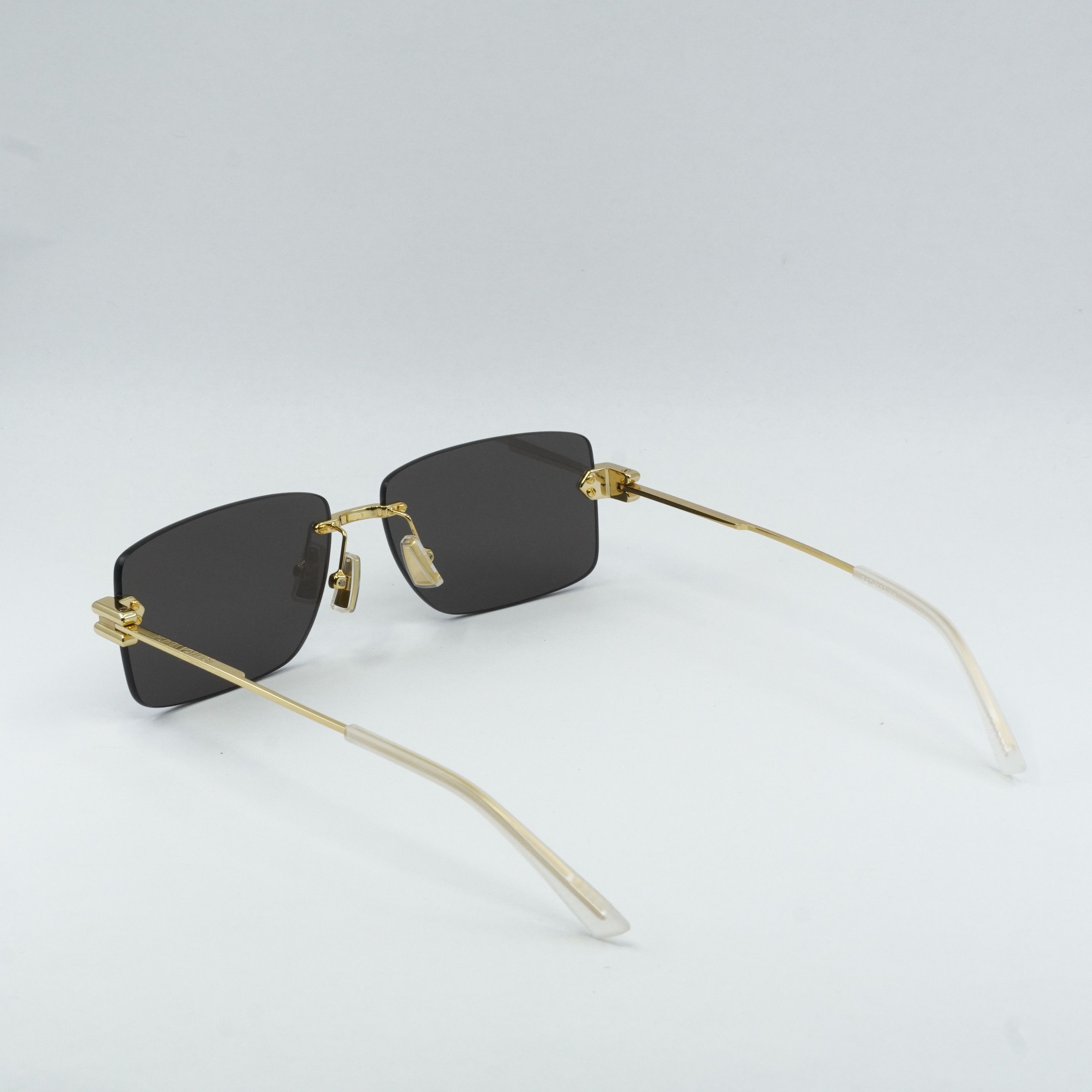 Bottega Veneta Bottega Veneta BV1126S 002 Sunglasses Gold Rectangle Frame Size ONE SIZE - 4 Thumbnail