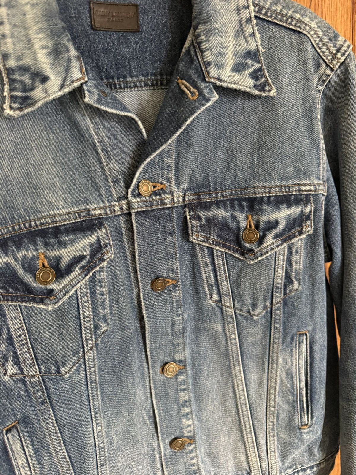 Saint Laurent Paris SS16 Saint Laurent Hedi Slimane palm tree denim jacket XL Size US XL / EU 56 / 4 - 14 Thumbnail