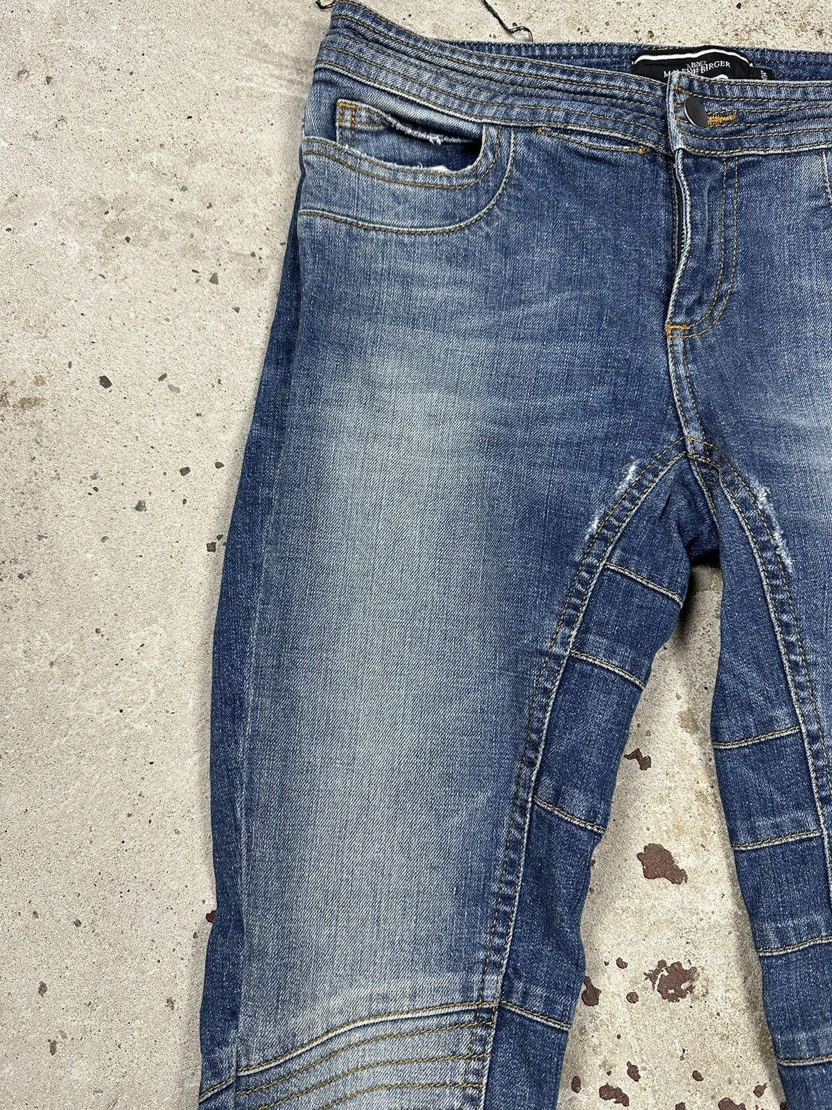 Designer × Japanese Brand By Marlene Birger Denim Biker Moto Jeans Pants Size US 29 - 8 Thumbnail