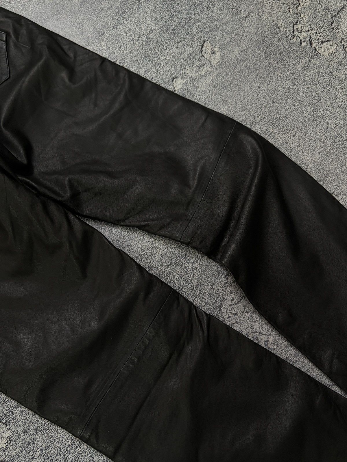 Diesel Black Gold Diesel Black Gold Lambskin Leather Pants Snap Detail 27 Size 27" / US 4 / IT 40 - 15 Thumbnail